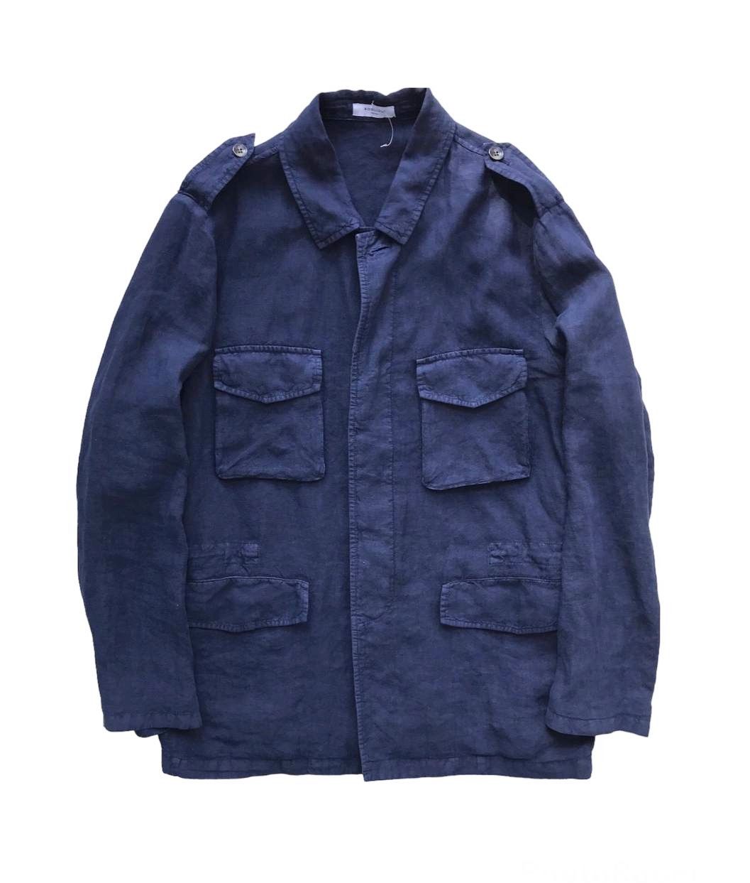 image of Boglioli Milano Linen Field M65 Type Jacket in Navy, Men's (Size Medium)