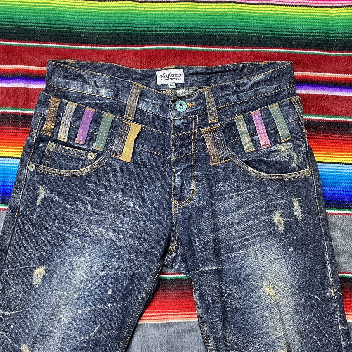 Vintage Vintage Nylaus Japanese Double Waist Lighting Design Denim Size US 33 - 2 Thumbnail