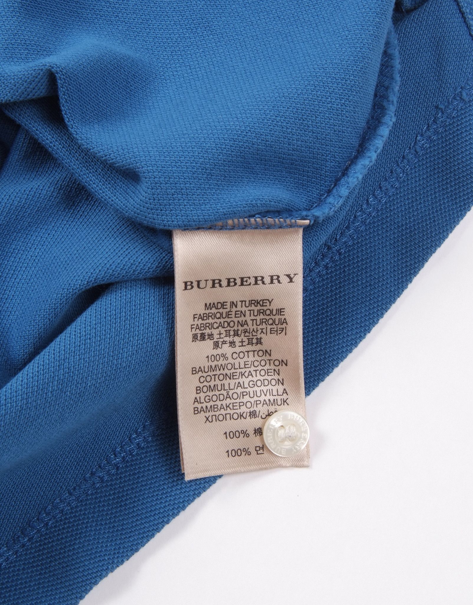 Burberry Burberry Brit Blue Cotton Polo Shirt Size US M / EU 48-50 / 2 - 5 Thumbnail
