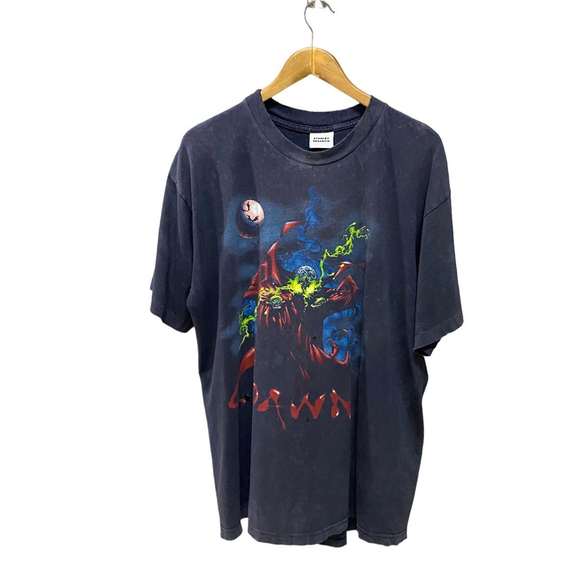 image of Comics x Movie Vintage 90’S Distressed“Spawn” Comic Book Mcfarlane Original in Black (Size XL)