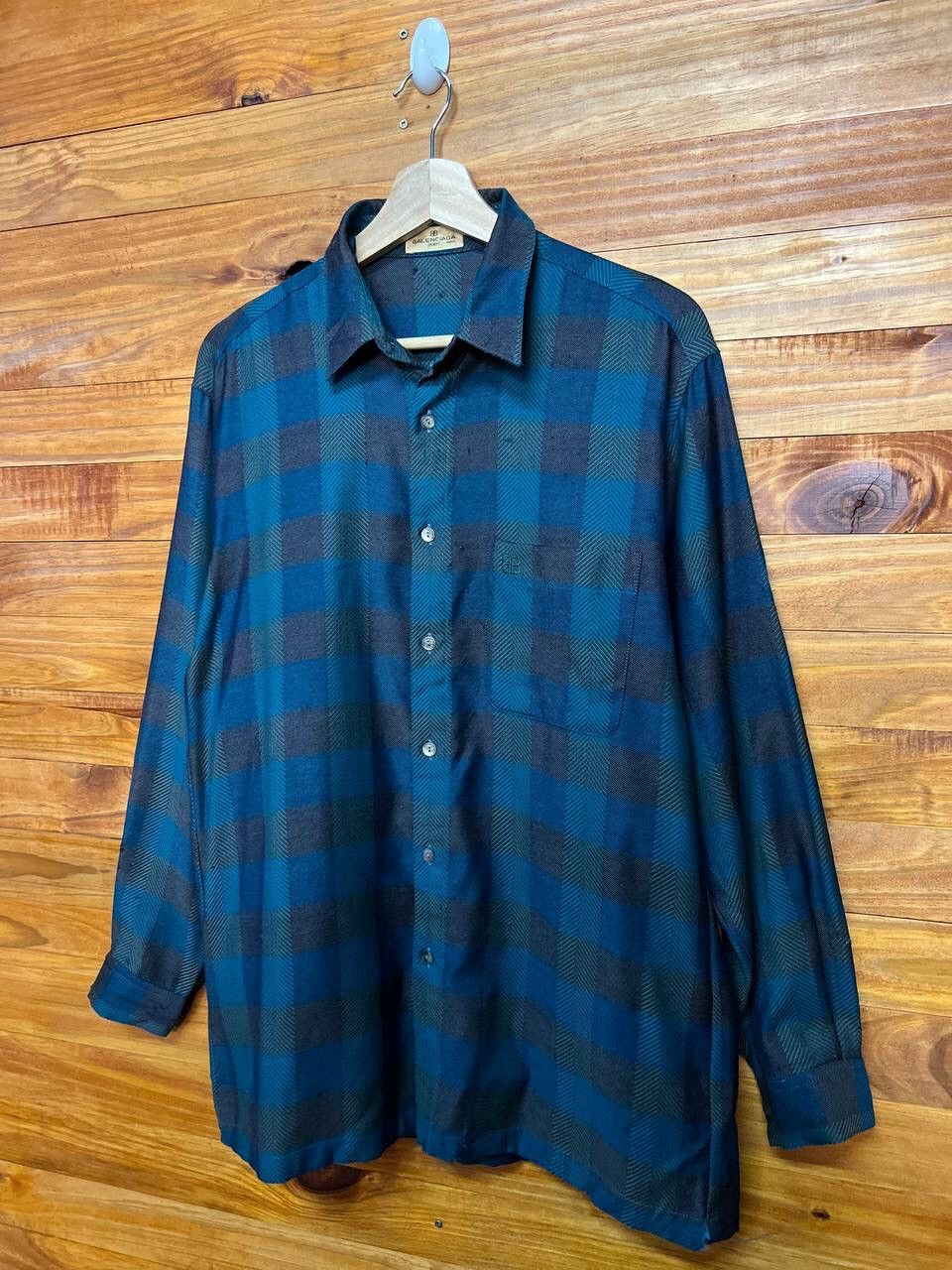 Balenciaga VINTAGE BALENCIAGA SPORT PLAID BUTTON UP SHIRT Size US M / EU 48-50 / 2 - 3 Thumbnail