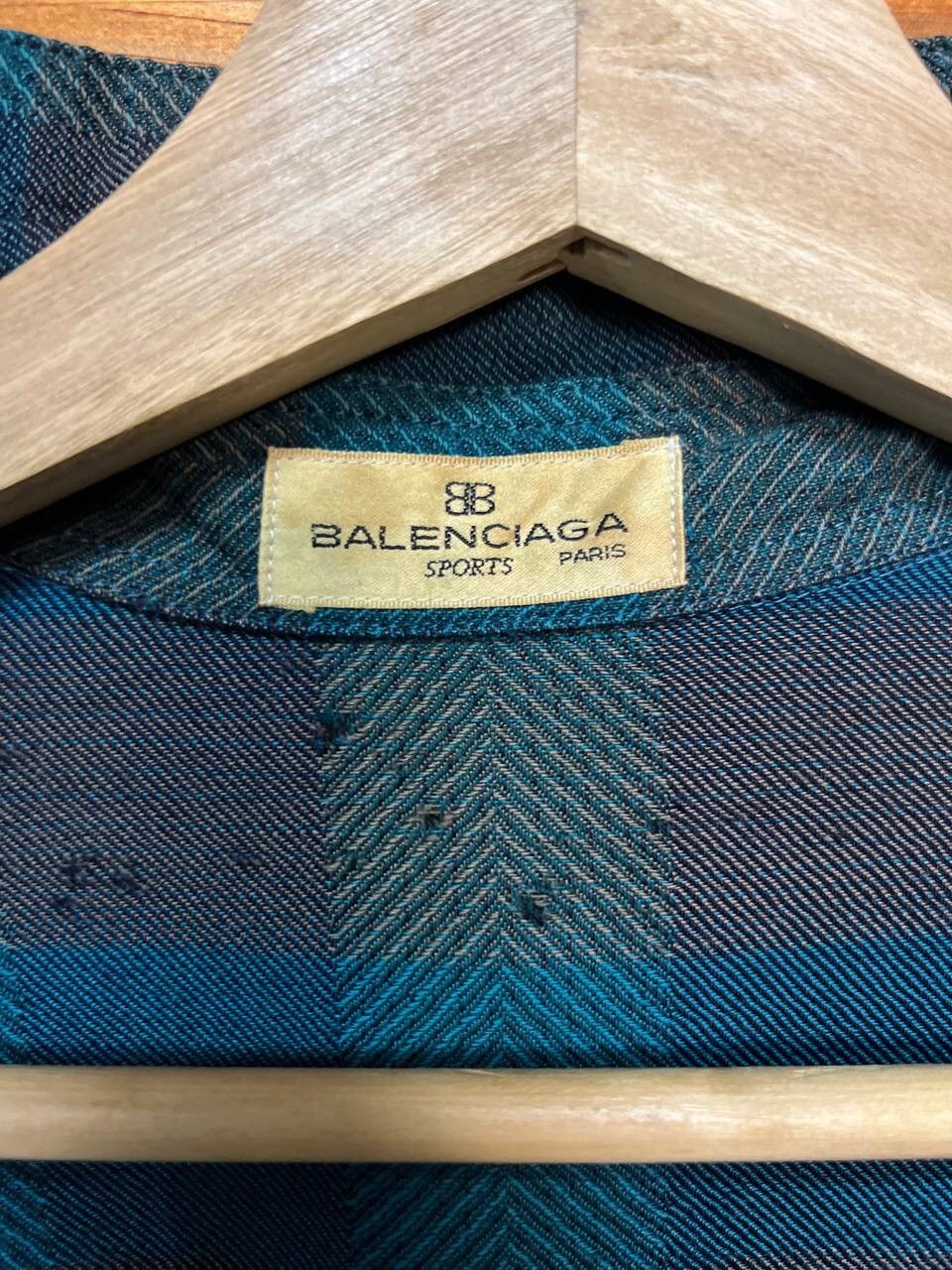 Balenciaga VINTAGE BALENCIAGA SPORT PLAID BUTTON UP SHIRT Size US M / EU 48-50 / 2 - 12 Thumbnail
