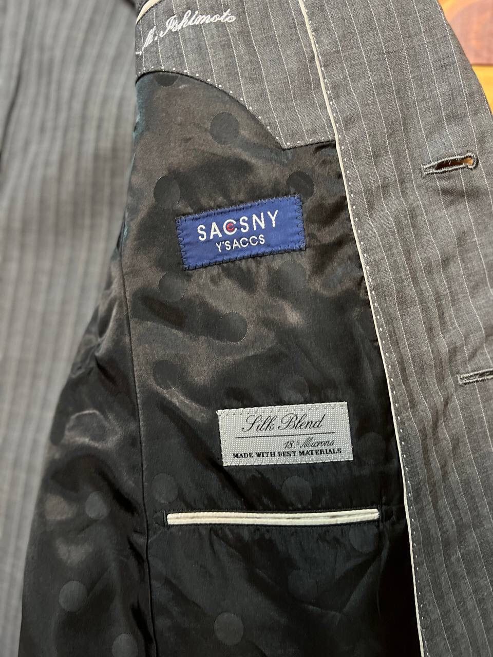 Rei Kawakubo × Yohji Yamamoto SACSNY Y’SACCS BY YOHJI YAMAMOTO BLAZER SILK BLEND Size 36R - 12 Thumbnail