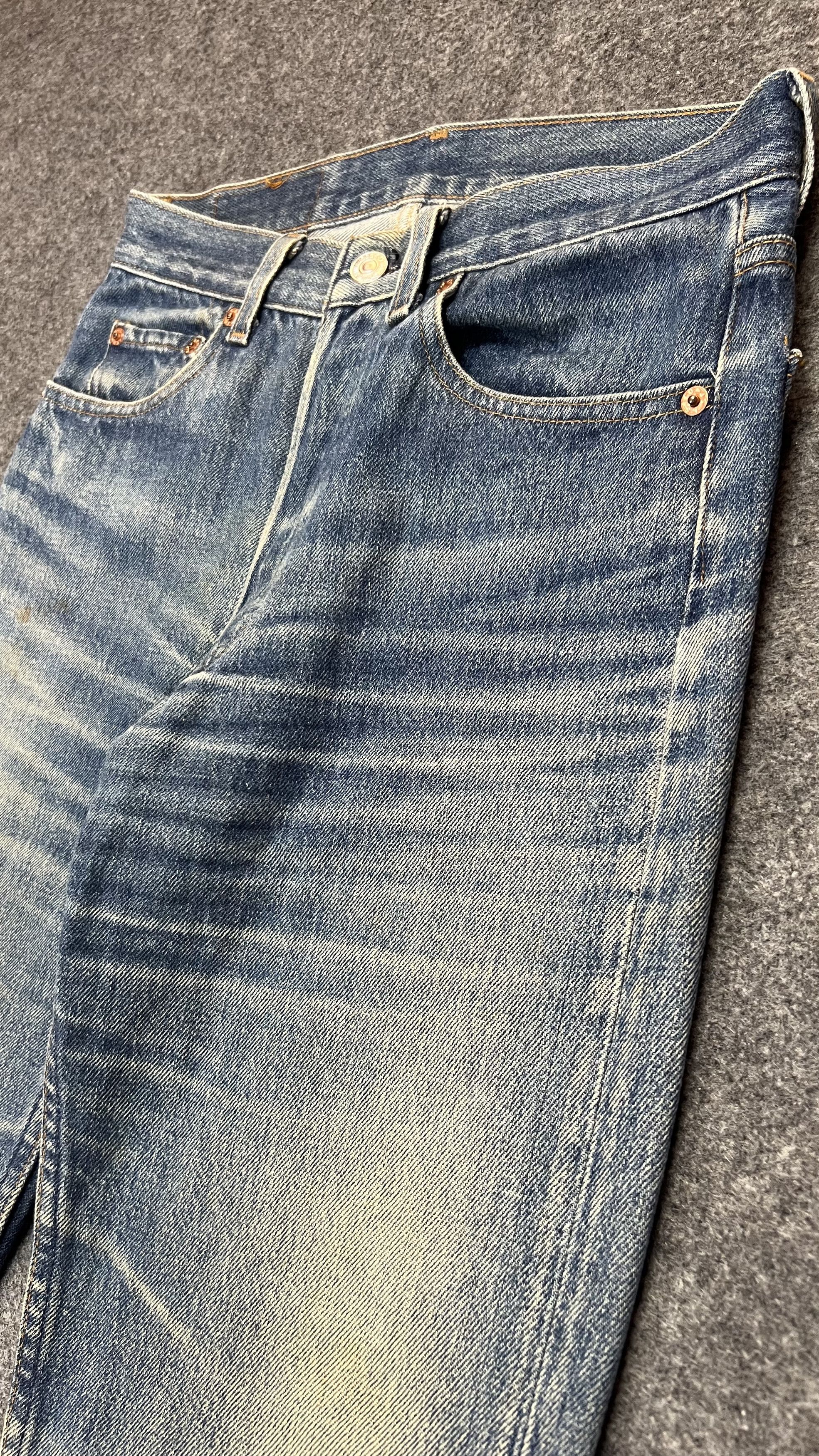 Levi's × Vintage Distressed Levis 501 jeans Size US 28 / EU 44 - 3 Thumbnail