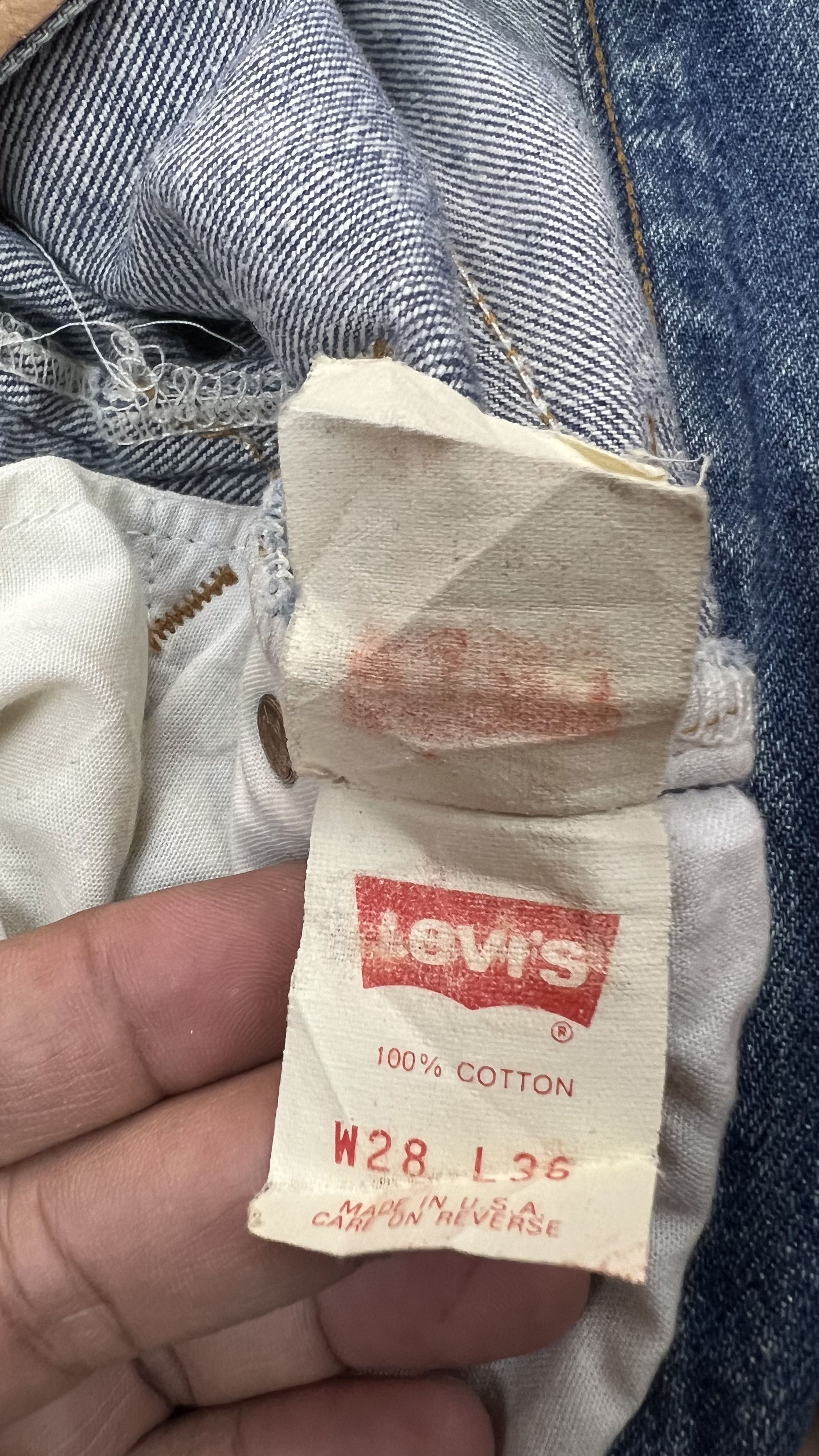 Levi's × Vintage Distressed Levis 501 jeans Size US 28 / EU 44 - 17 Thumbnail