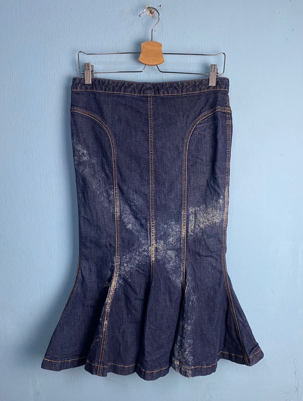 Japanese Brand Norma Kamali Denim Skirt Size 30" / US 8 / IT 44 - 2 Thumbnail