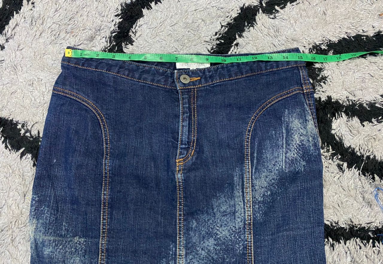 Japanese Brand Norma Kamali Denim Skirt Size 30" / US 8 / IT 44 - 4 Thumbnail