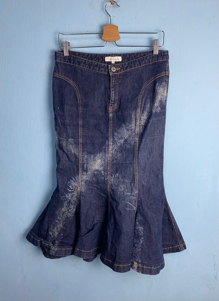 Japanese Brand Norma Kamali Denim Skirt Size 30" / US 8 / IT 44 - 1 Thumbnail