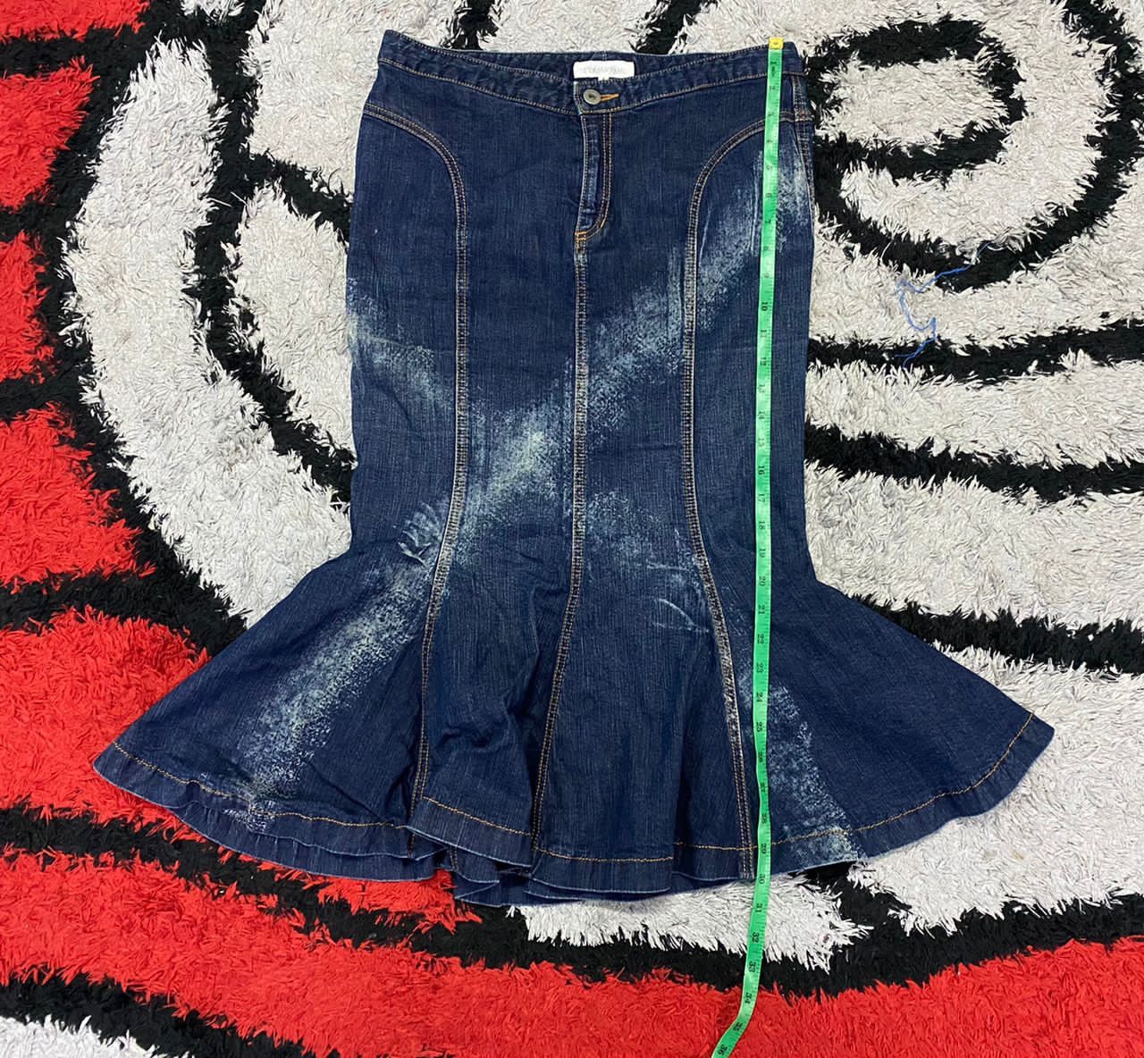 Japanese Brand Norma Kamali Denim Skirt Size 30" / US 8 / IT 44 - 5 Thumbnail