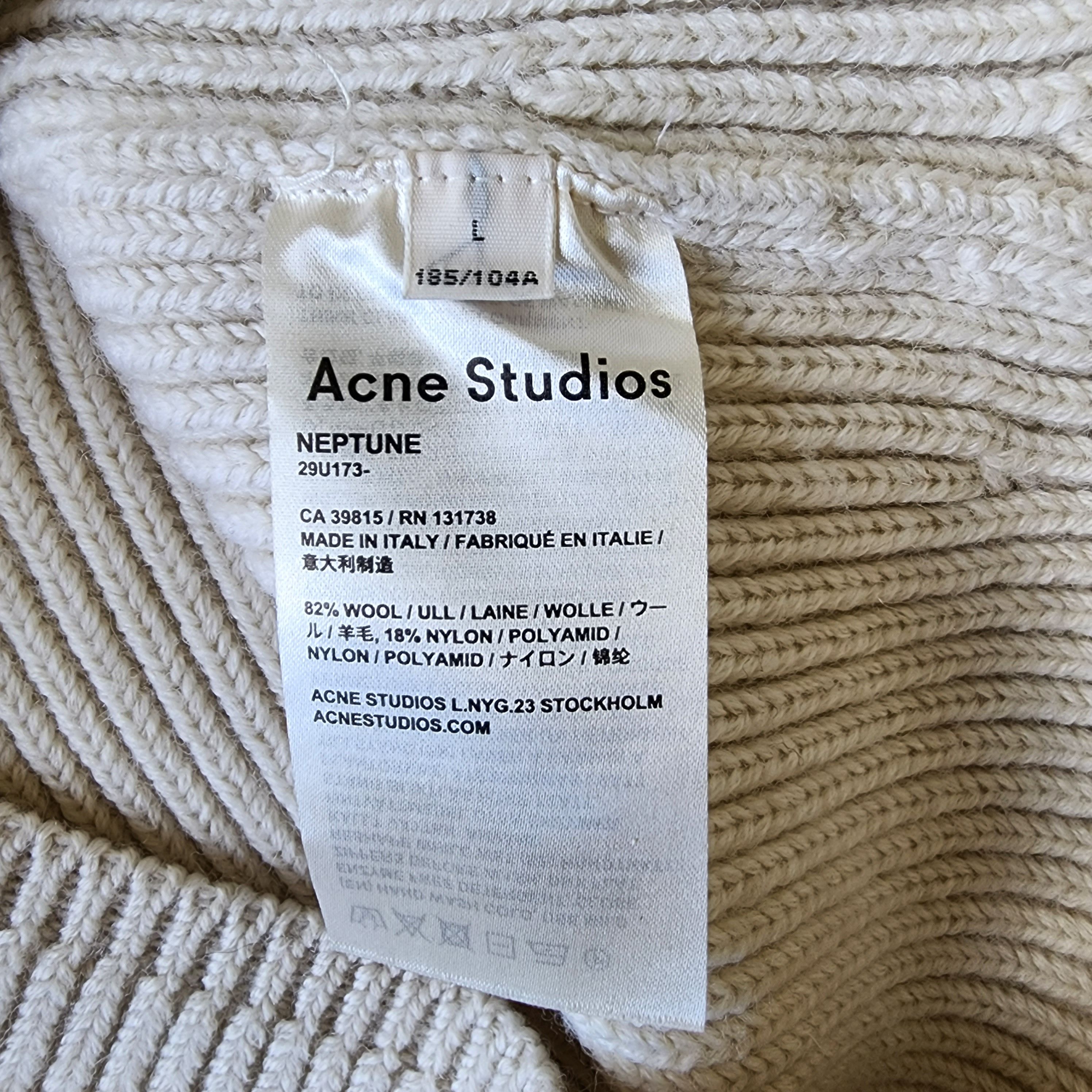 Acne Studios Acne Studios Neptune Ribbed Wool-blend Half-zip Sweater Size US M / EU 48-50 / 2 - 4 Thumbnail