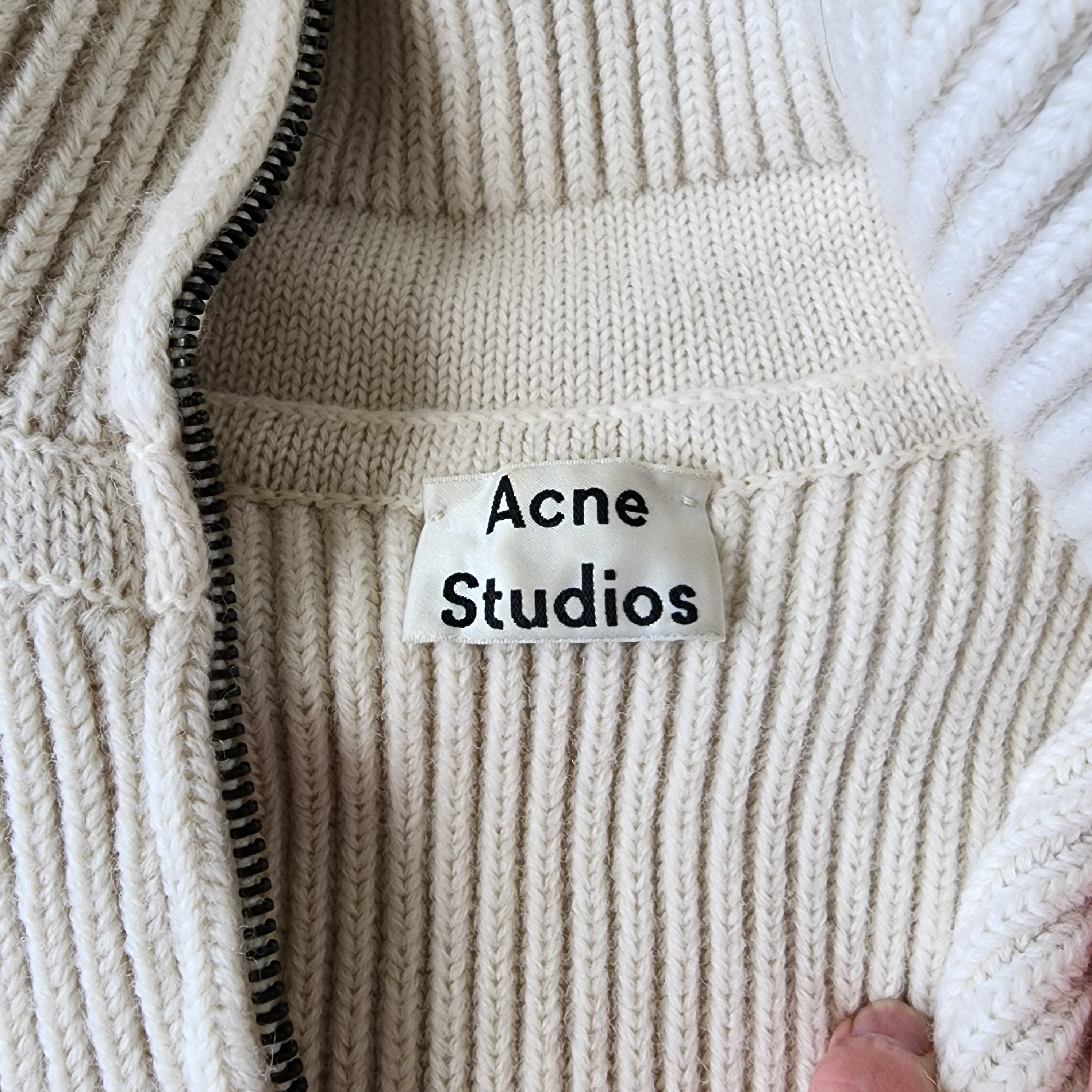 Acne Studios Acne Studios Neptune Ribbed Wool-blend Half-zip Sweater Size US M / EU 48-50 / 2 - 3 Thumbnail