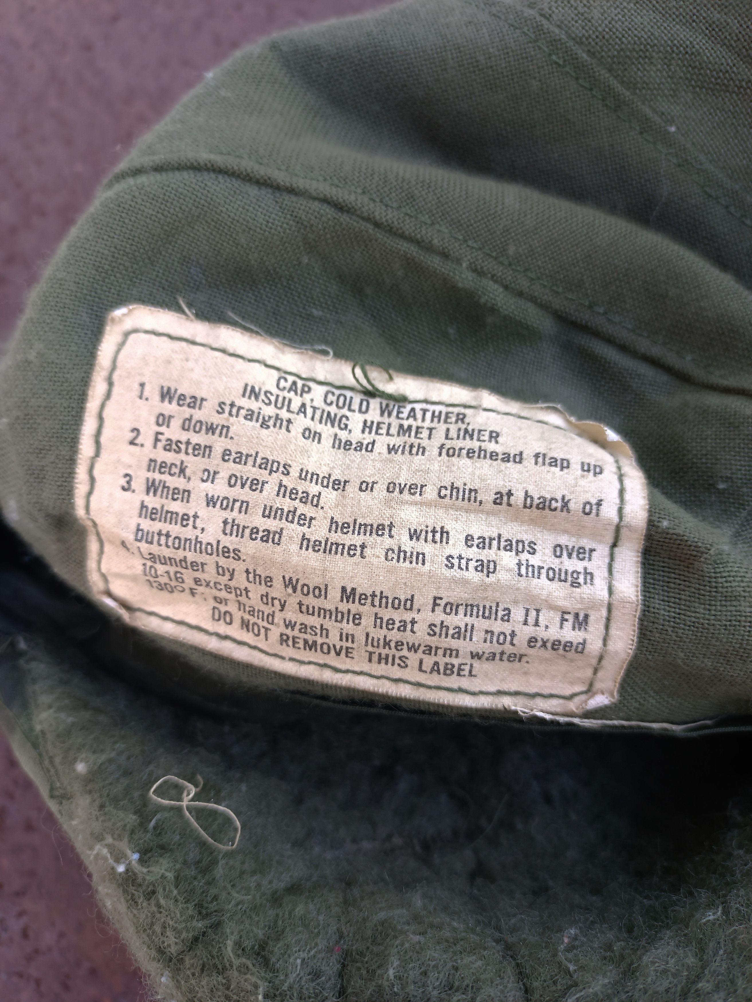 Other Collector Item Vintage Military Insulating Helmet Liner Cap Size ONE SIZE - 9 Thumbnail