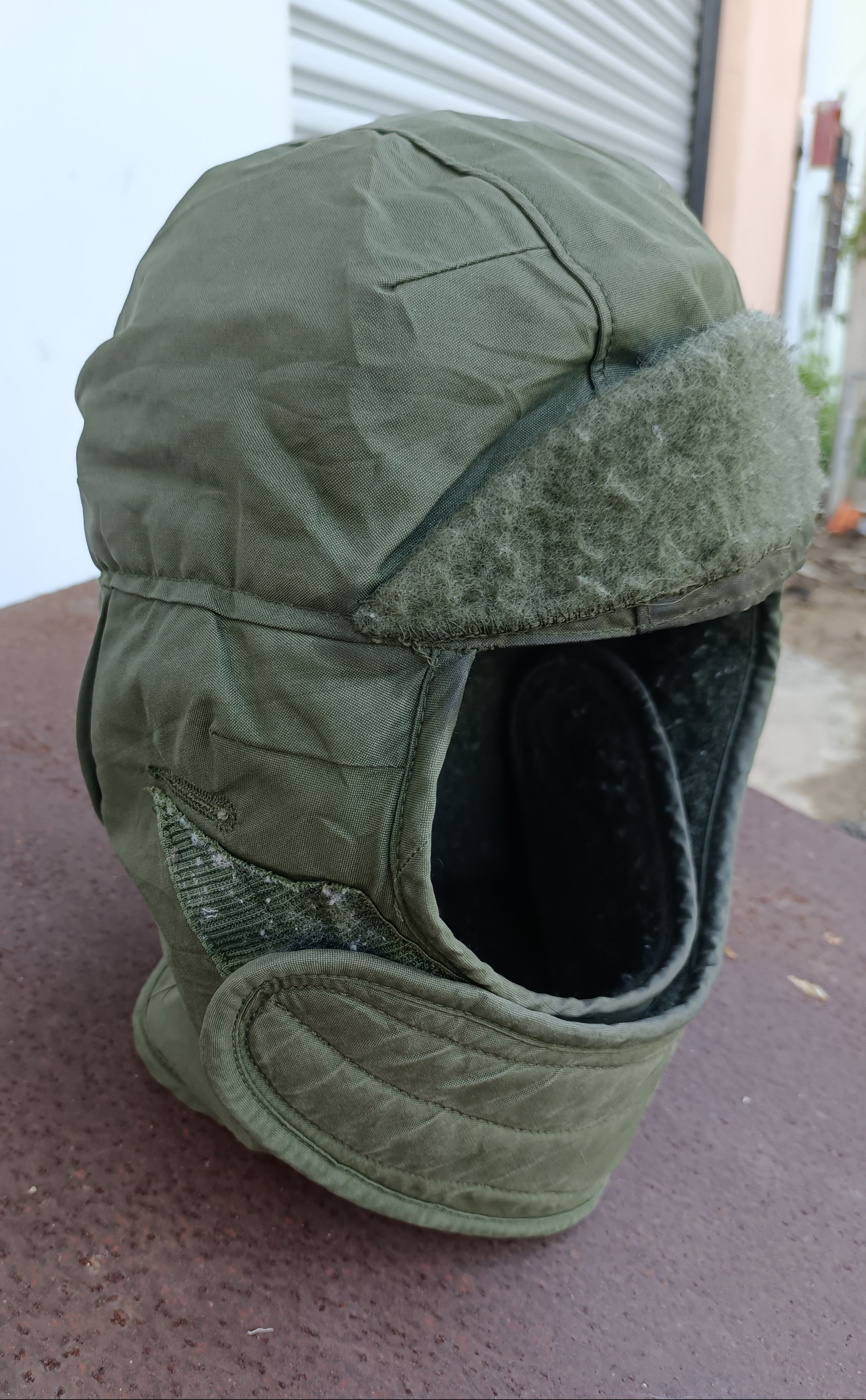 image of Hat x Military Collector Item Vintage Military Insulating Helmet Liner Cap in Army Green, Men's