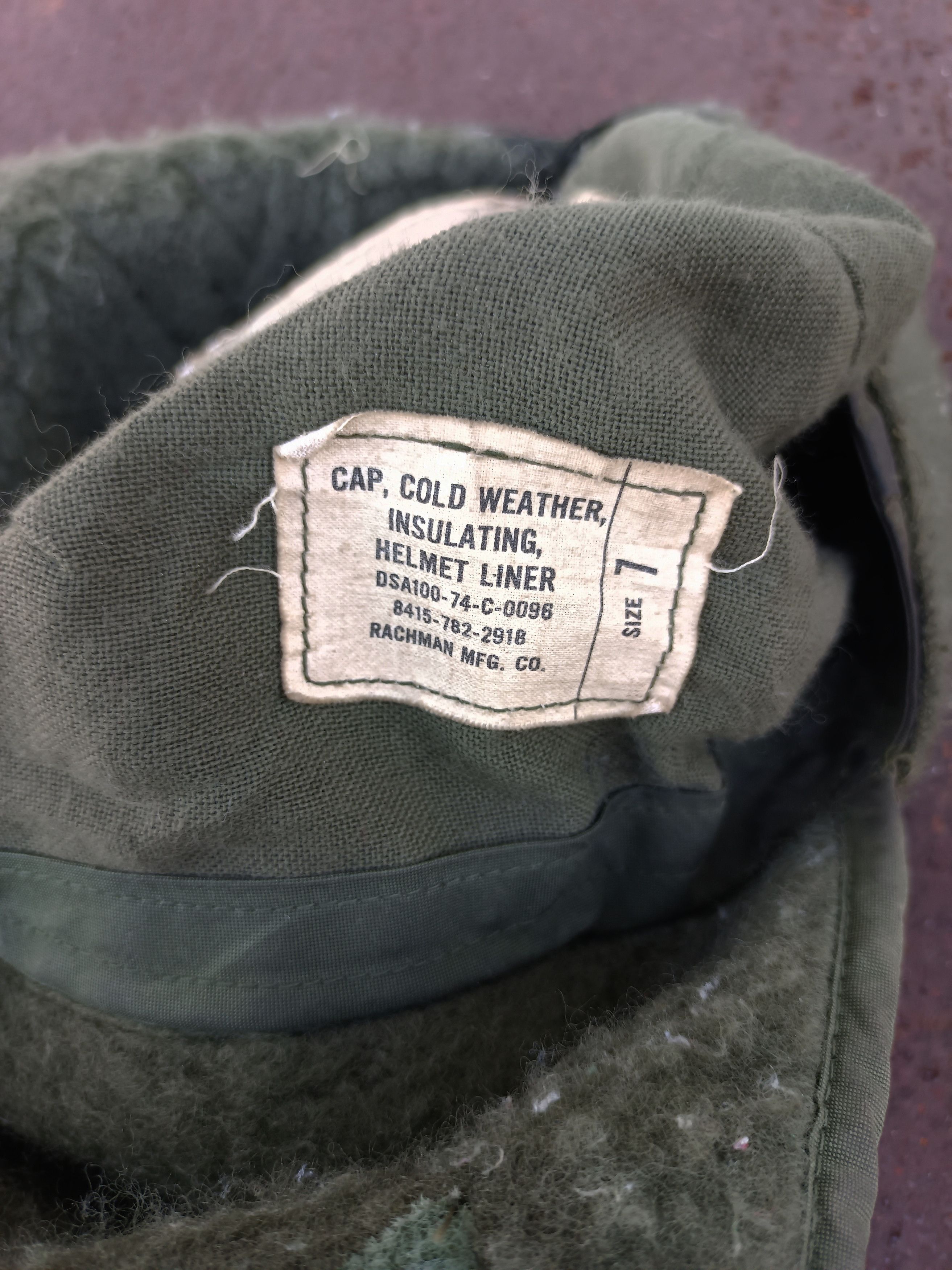 Other Collector Item Vintage Military Insulating Helmet Liner Cap Size ONE SIZE - 8 Thumbnail