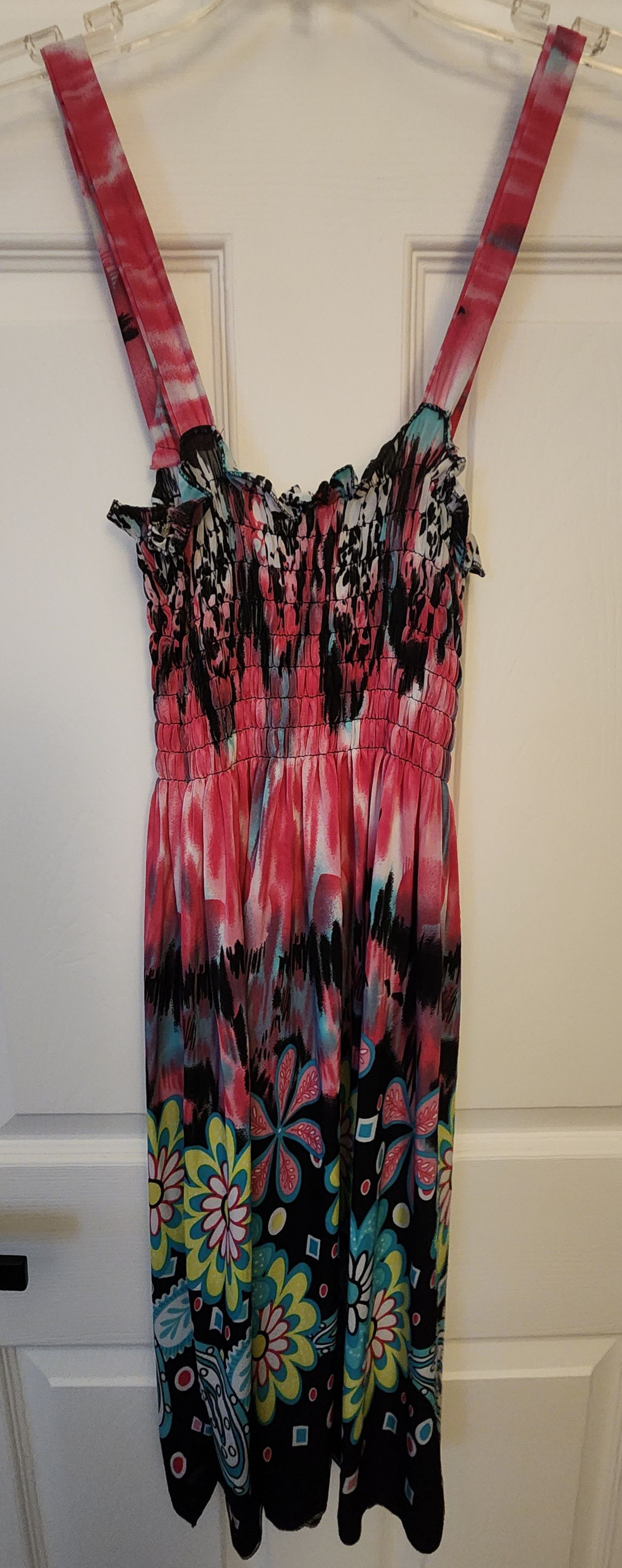 Other Tello's Multicolor Pink Groovy Floral Dress M Fit XS S Size M / US 6-8 / IT 42-44 - 2 Thumbnail