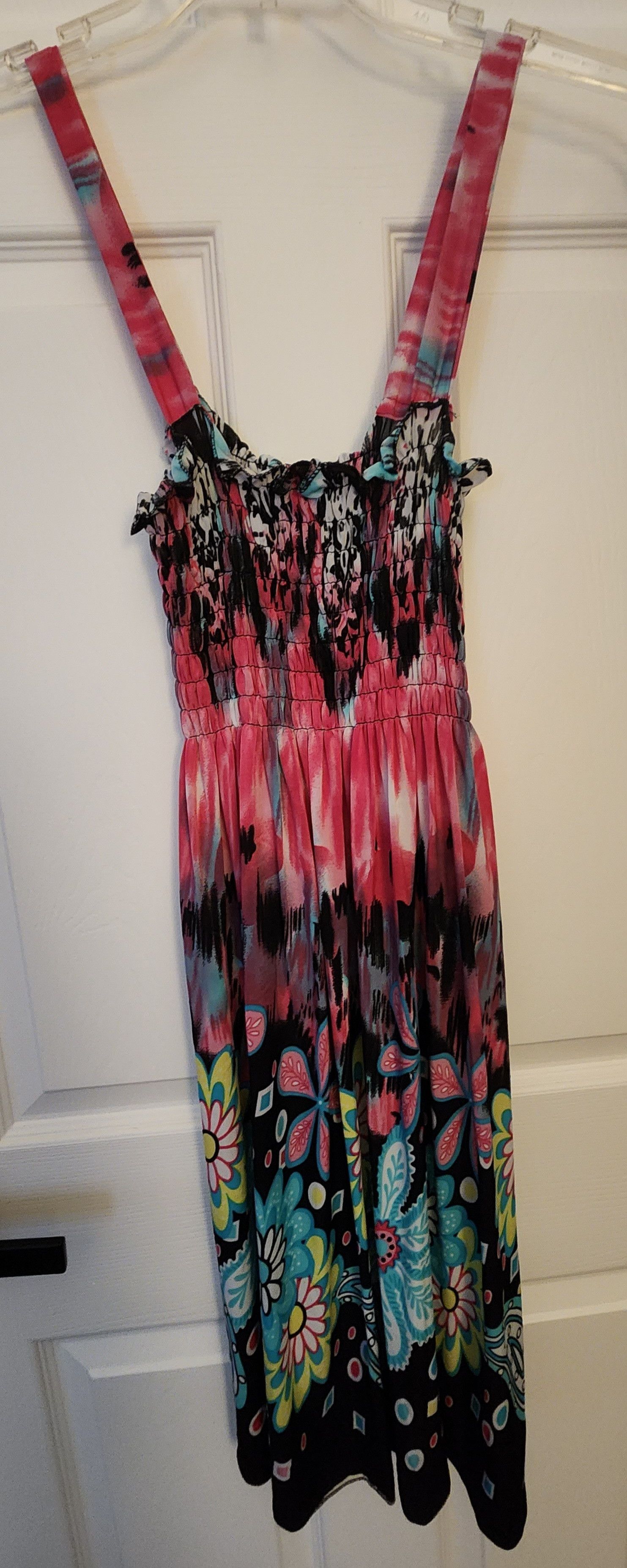 Other Tello's Multicolor Pink Groovy Floral Dress M Fit XS S Size M / US 6-8 / IT 42-44 - 1 Thumbnail