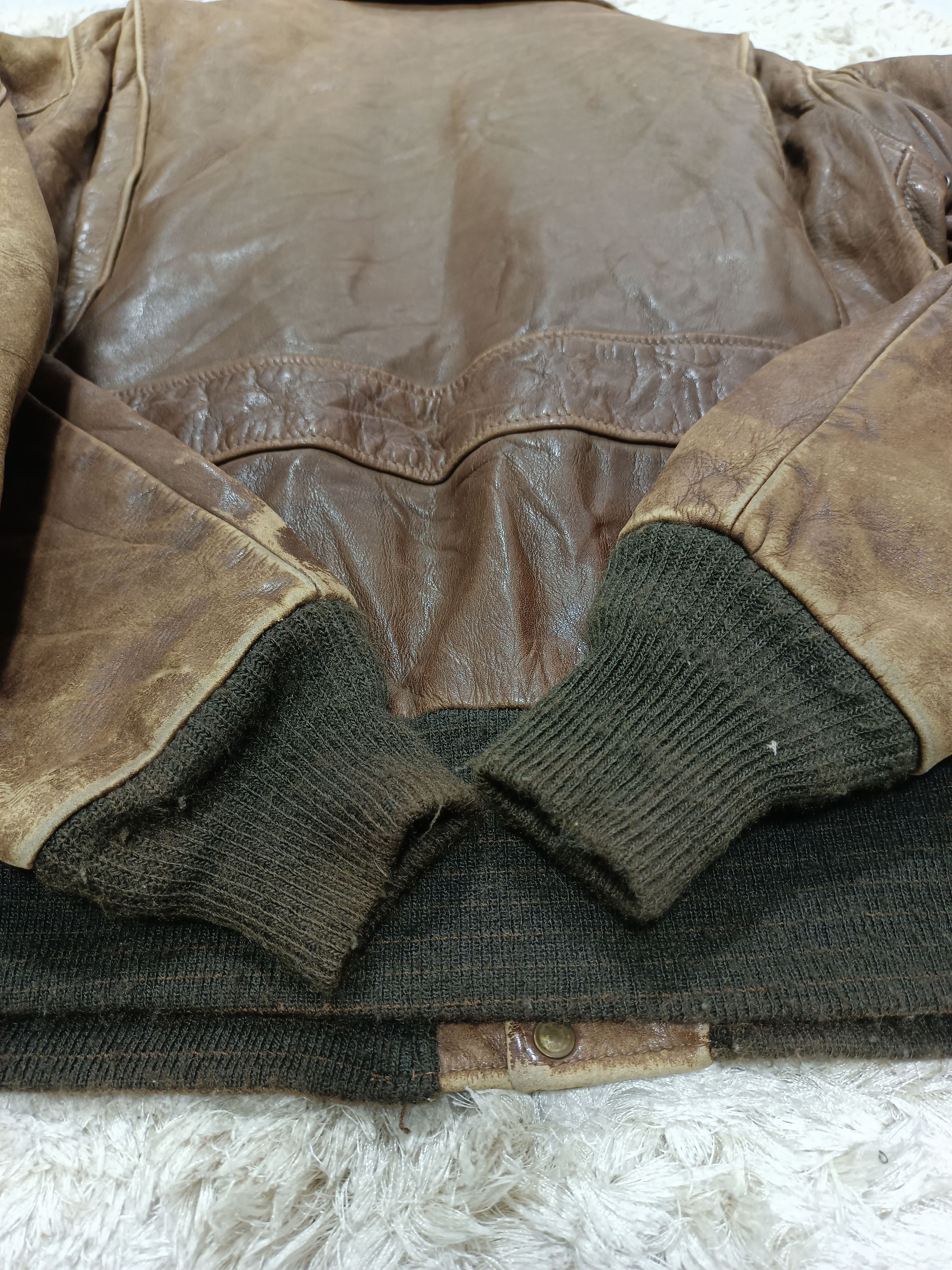 Schott × Vintage 1980's SCHOTT NYC A-2 Flight Leather Jacket Size US S / EU 44-46 / 1 - 15 Thumbnail