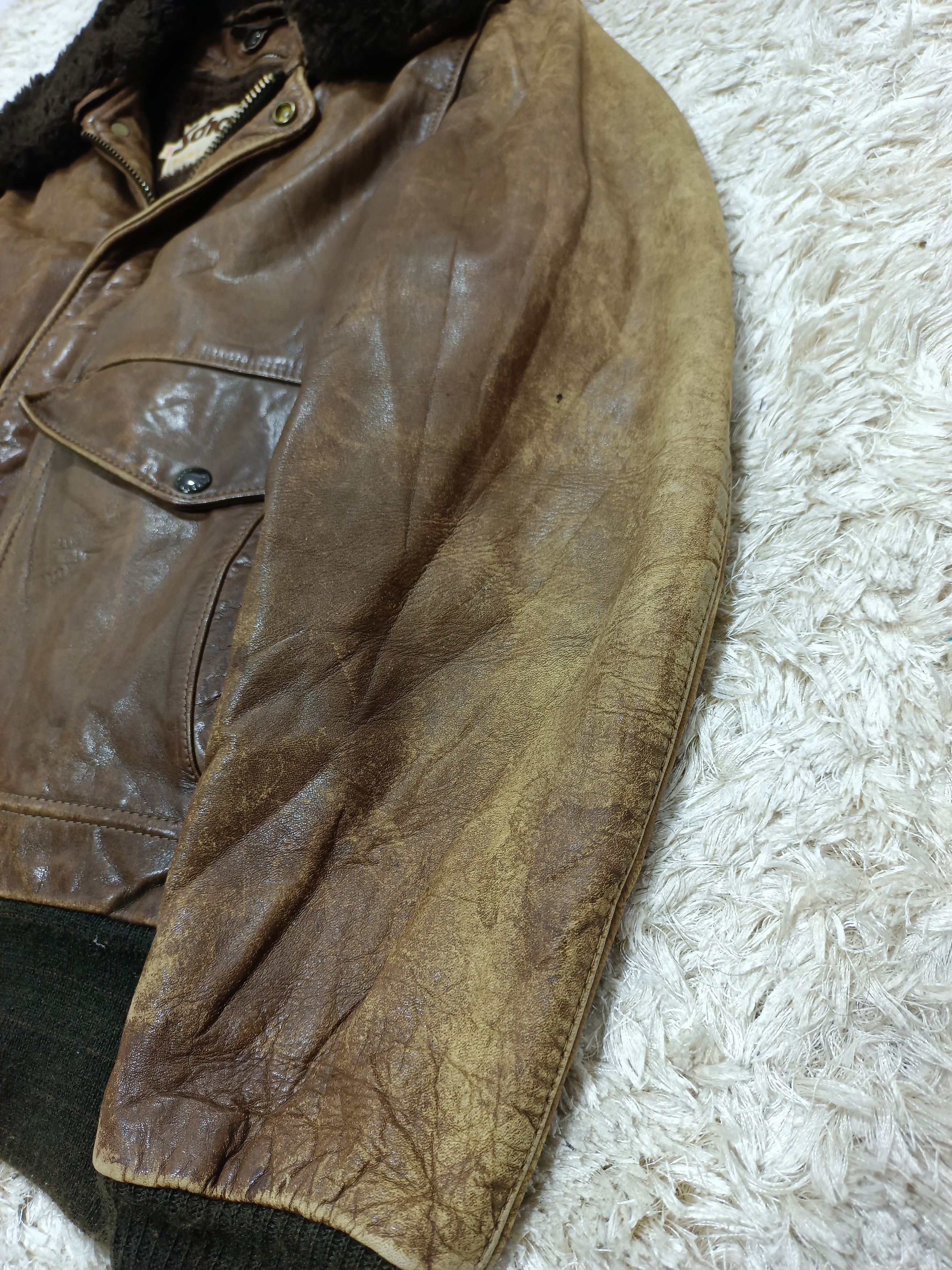 Schott × Vintage 1980's SCHOTT NYC A-2 Flight Leather Jacket Size US S / EU 44-46 / 1 - 4 Thumbnail