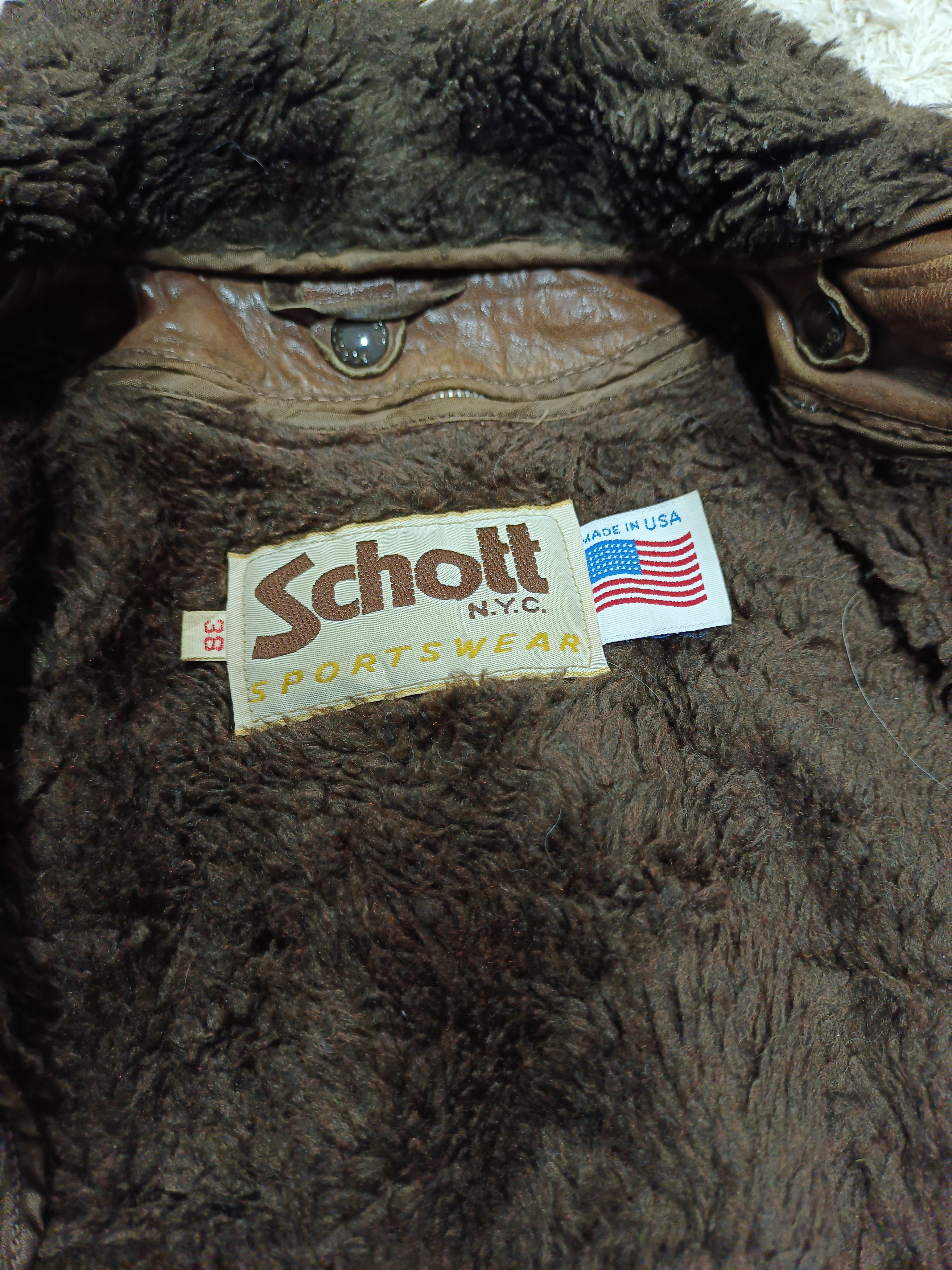Schott × Vintage 1980's SCHOTT NYC A-2 Flight Leather Jacket Size US S / EU 44-46 / 1 - 11 Thumbnail