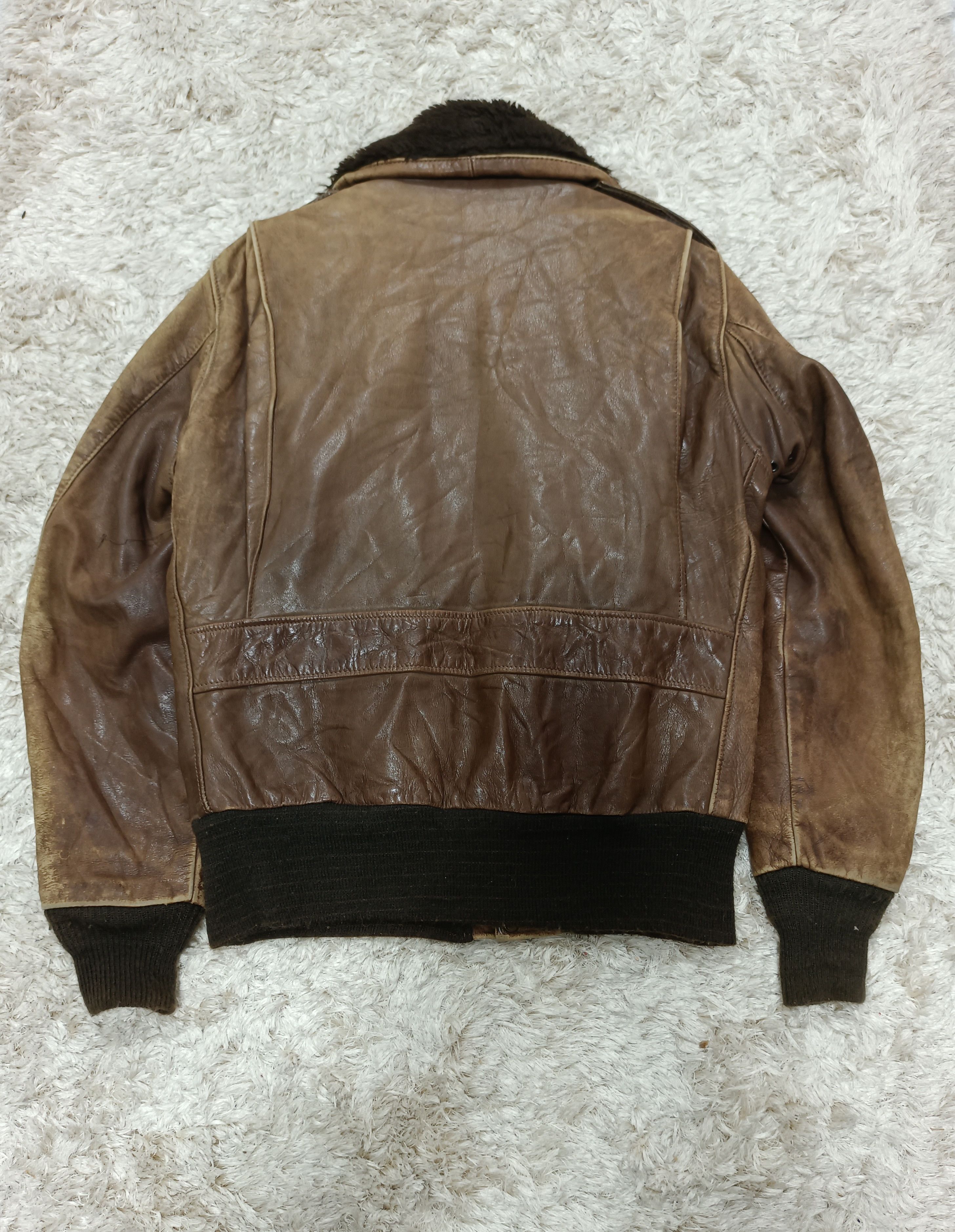 Schott × Vintage 1980's SCHOTT NYC A-2 Flight Leather Jacket Size US S / EU 44-46 / 1 - 3 Thumbnail