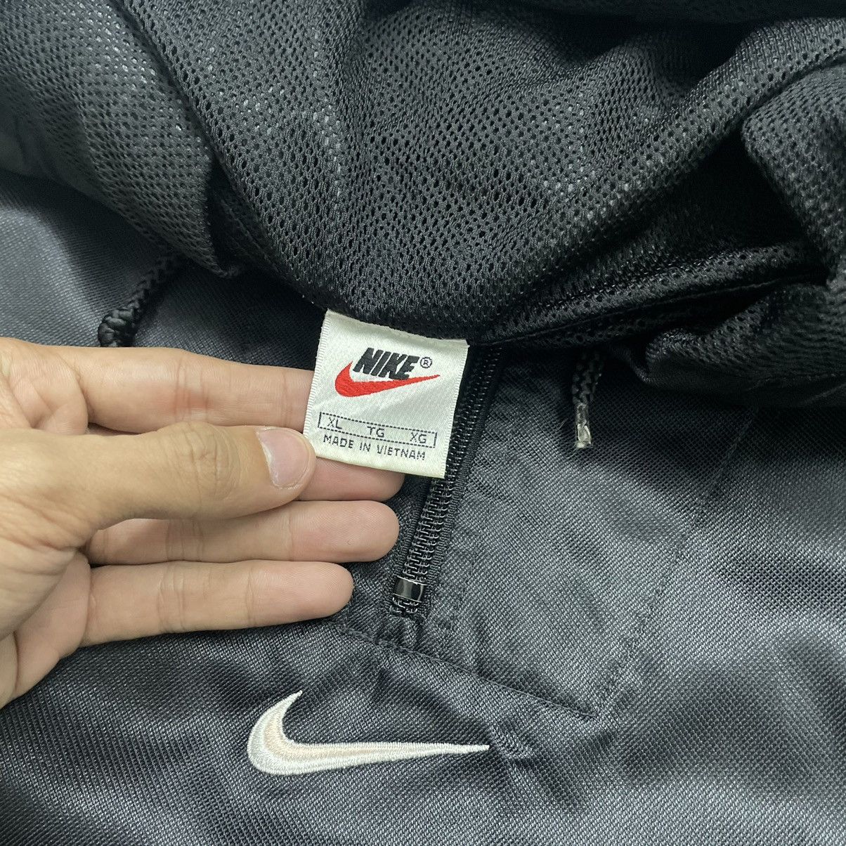 Nike × Vintage 💥90s NIKE Center Logo Anorak Hoodie Jacket Size US XL / EU 56 / 4 - 9 Thumbnail