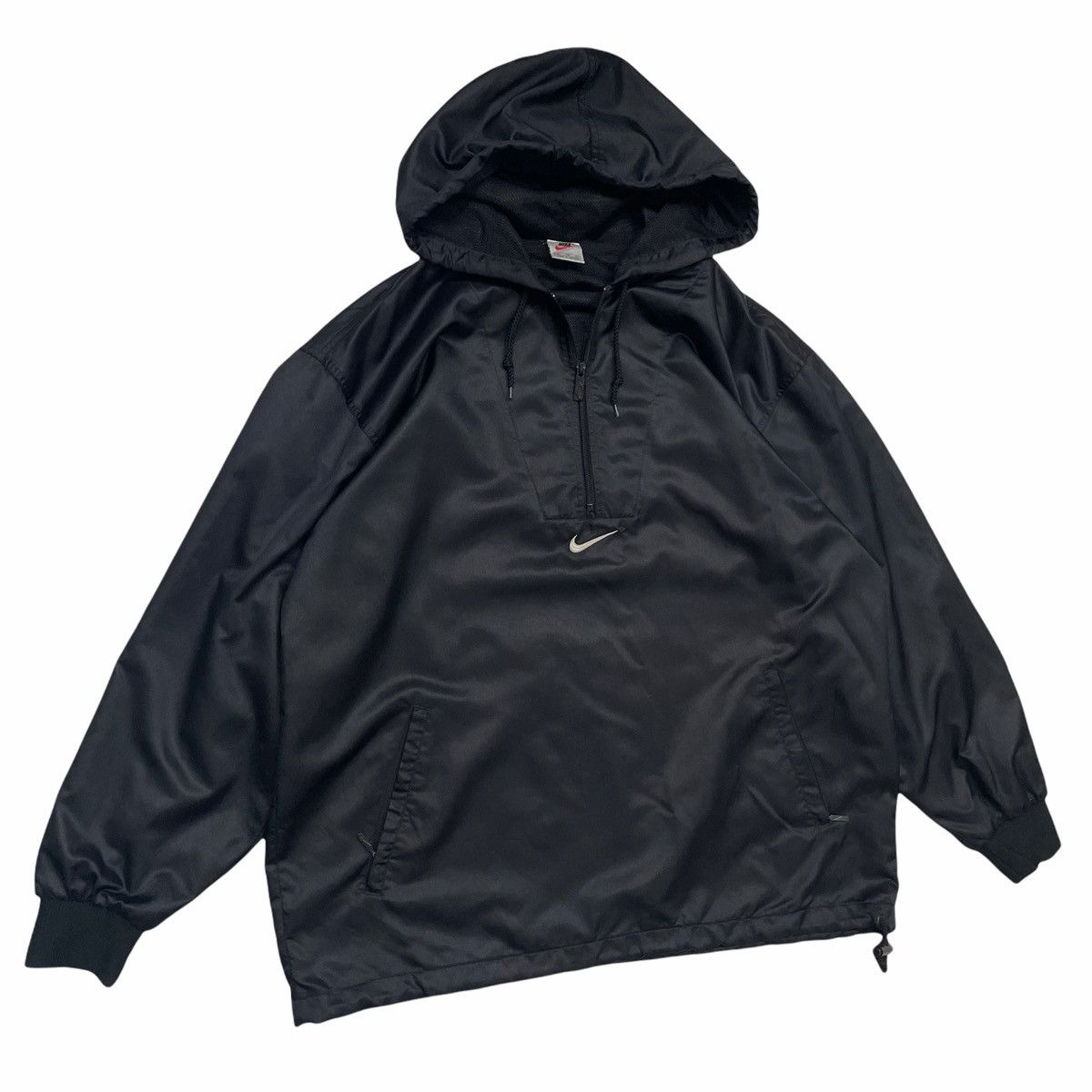Nike × Vintage 💥90s NIKE Center Logo Anorak Hoodie Jacket Size US XL / EU 56 / 4 - 4 Thumbnail