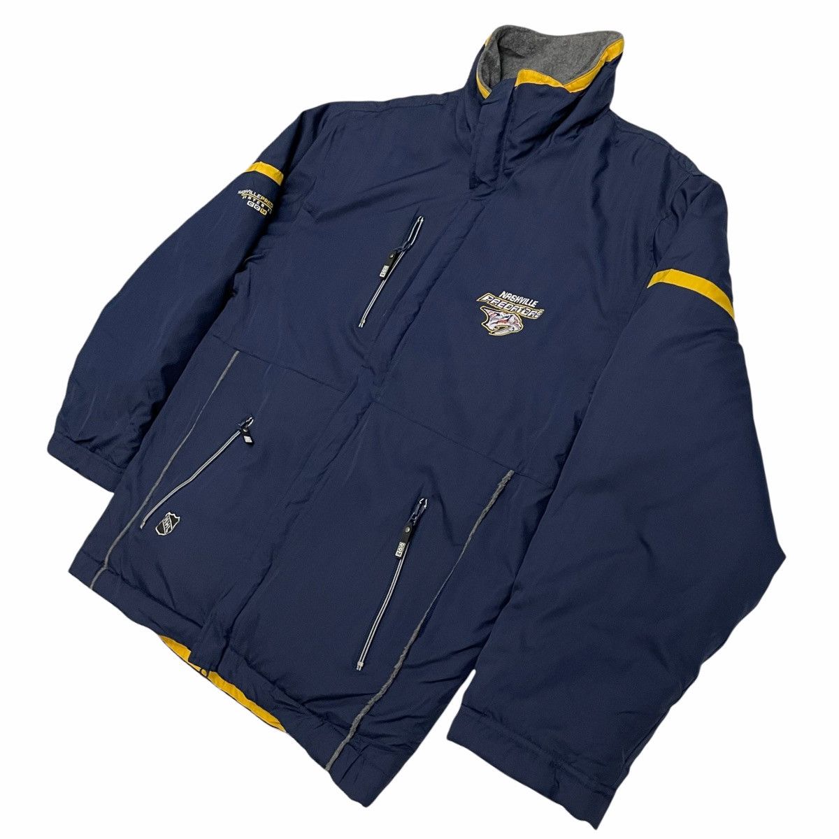 NHL × Sports Specialties × Vintage 💥 NHL Nashville Predators Zipper Light Jacket Size US L / EU 52-54 / 3 - 3 Thumbnail