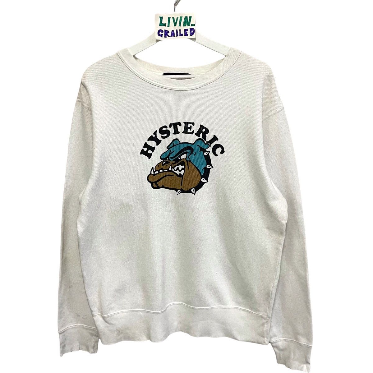 Hysteric Glamour × Japanese Brand × Vintage STEAL💥90s HYSTERIC GLAMOUR PITBULL DOG SWEATSHIRT Size US L / EU 52-54 / 3 - 1 Thumbnail