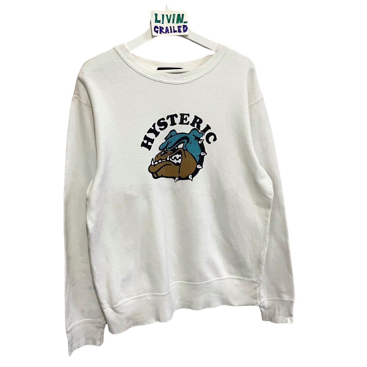 Hysteric Glamour × Japanese Brand × Vintage STEAL💥90s HYSTERIC GLAMOUR PITBULL DOG SWEATSHIRT Size US L / EU 52-54 / 3 - 4 Thumbnail