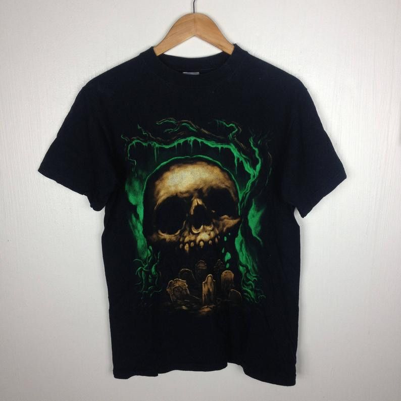 Band Tees Vintage BENSCOTER Heavy Metal Artist Design Pushead Band Size US M / EU 48-50 / 2 - 1 Thumbnail