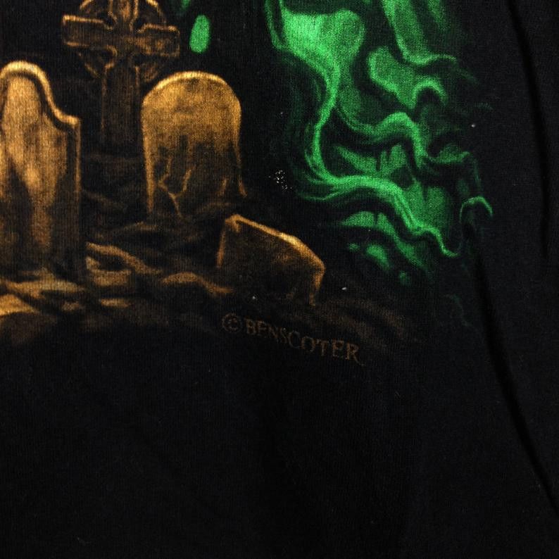 Band Tees Vintage BENSCOTER Heavy Metal Artist Design Pushead Band Size US M / EU 48-50 / 2 - 2 Thumbnail