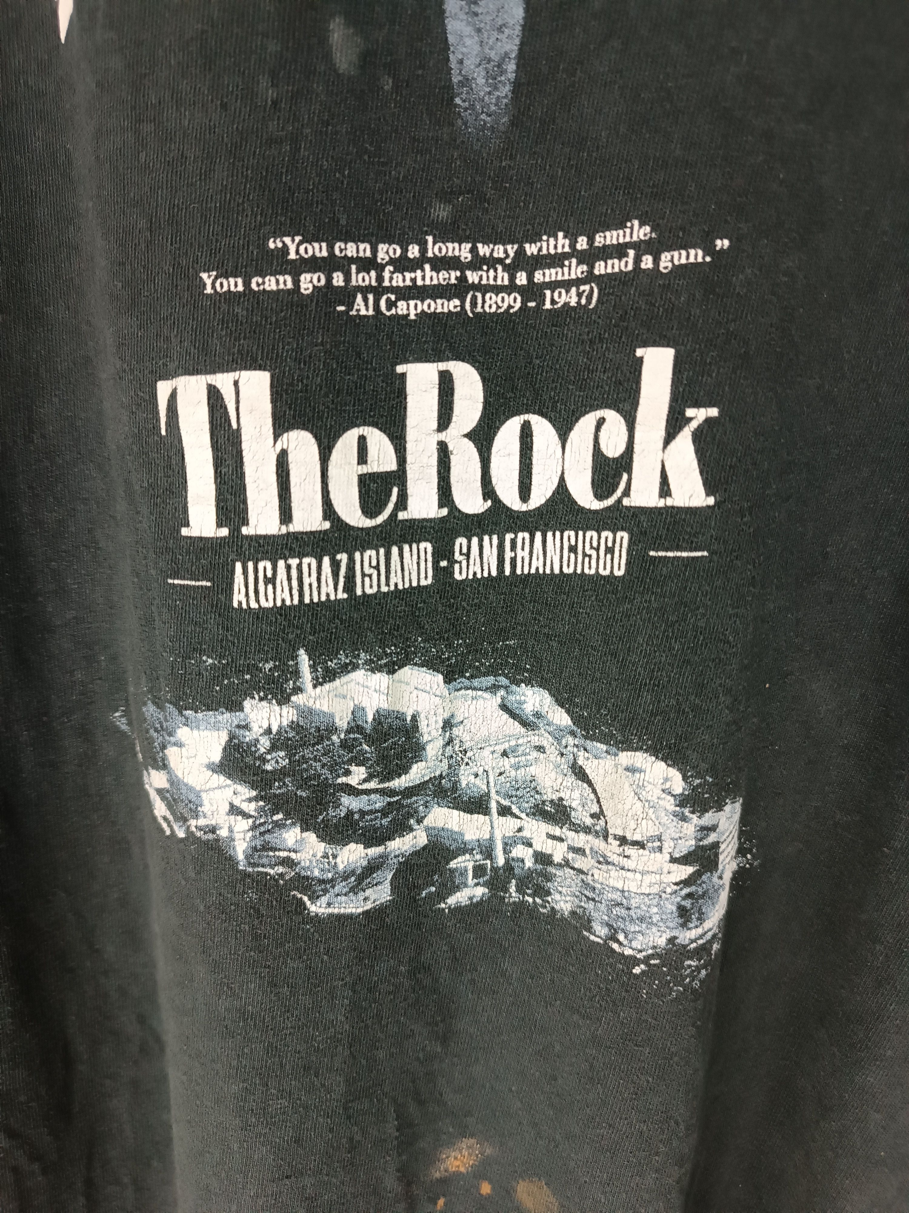 Vintage THRASHED FADED VINTAGE THE ROCK ALCATRAZ MOVIE TEE Size US XXL / EU 58 / 5 - 4 Thumbnail
