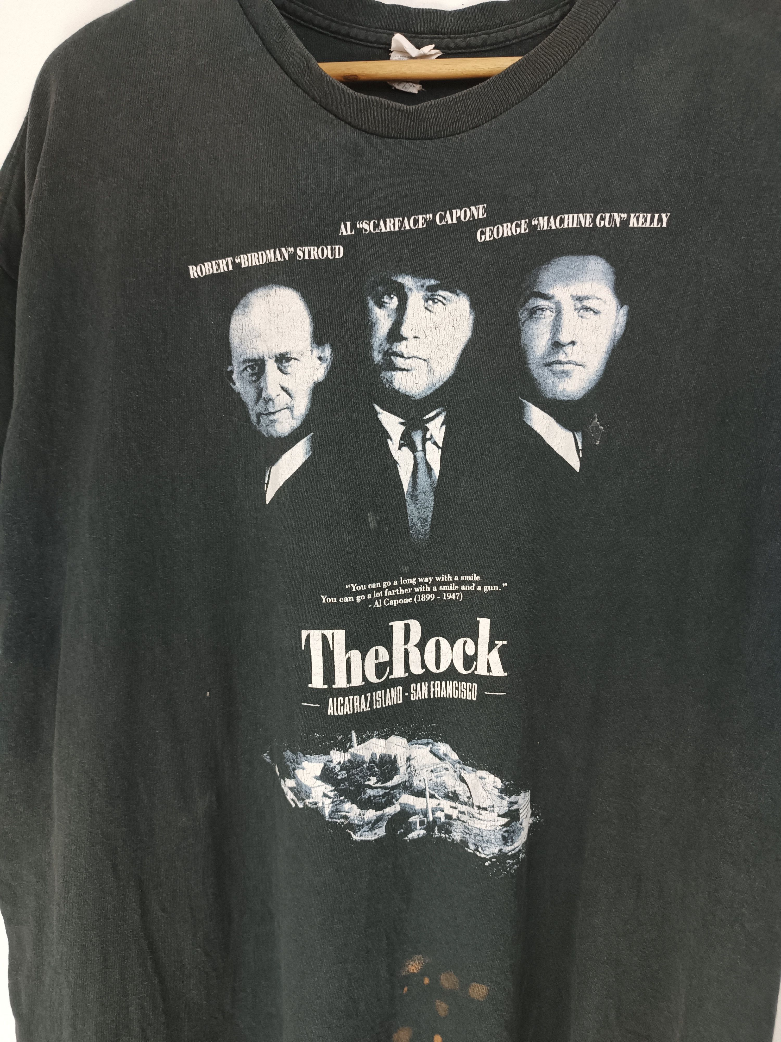 Vintage THRASHED FADED VINTAGE THE ROCK ALCATRAZ MOVIE TEE Size US XXL / EU 58 / 5 - 3 Thumbnail