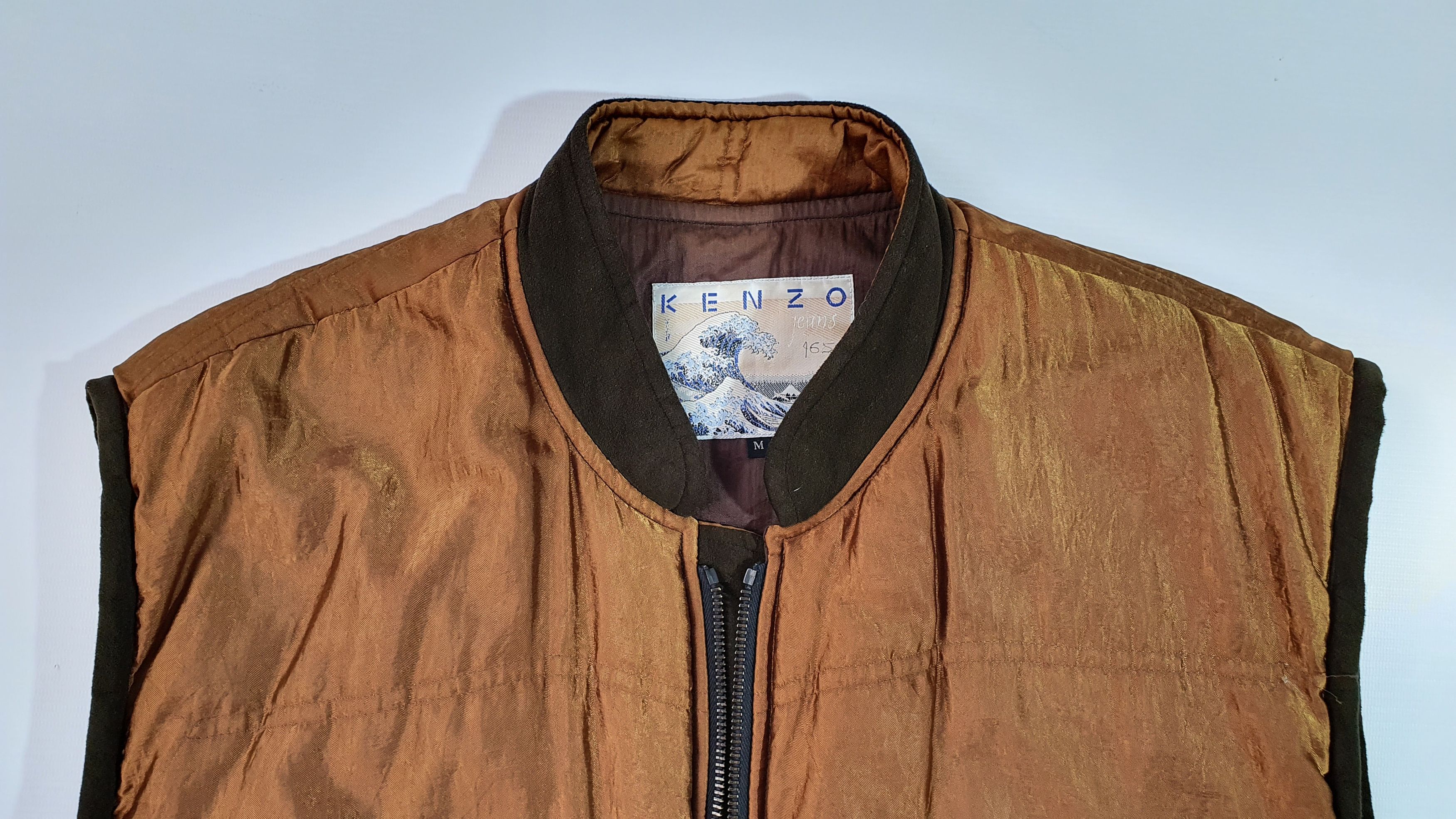 Japanese Brand × Kenzo 80s KENZO France Made Vest With Suede Neck Rare Design Size US L / EU 52-54 / 3 - 6 Thumbnail