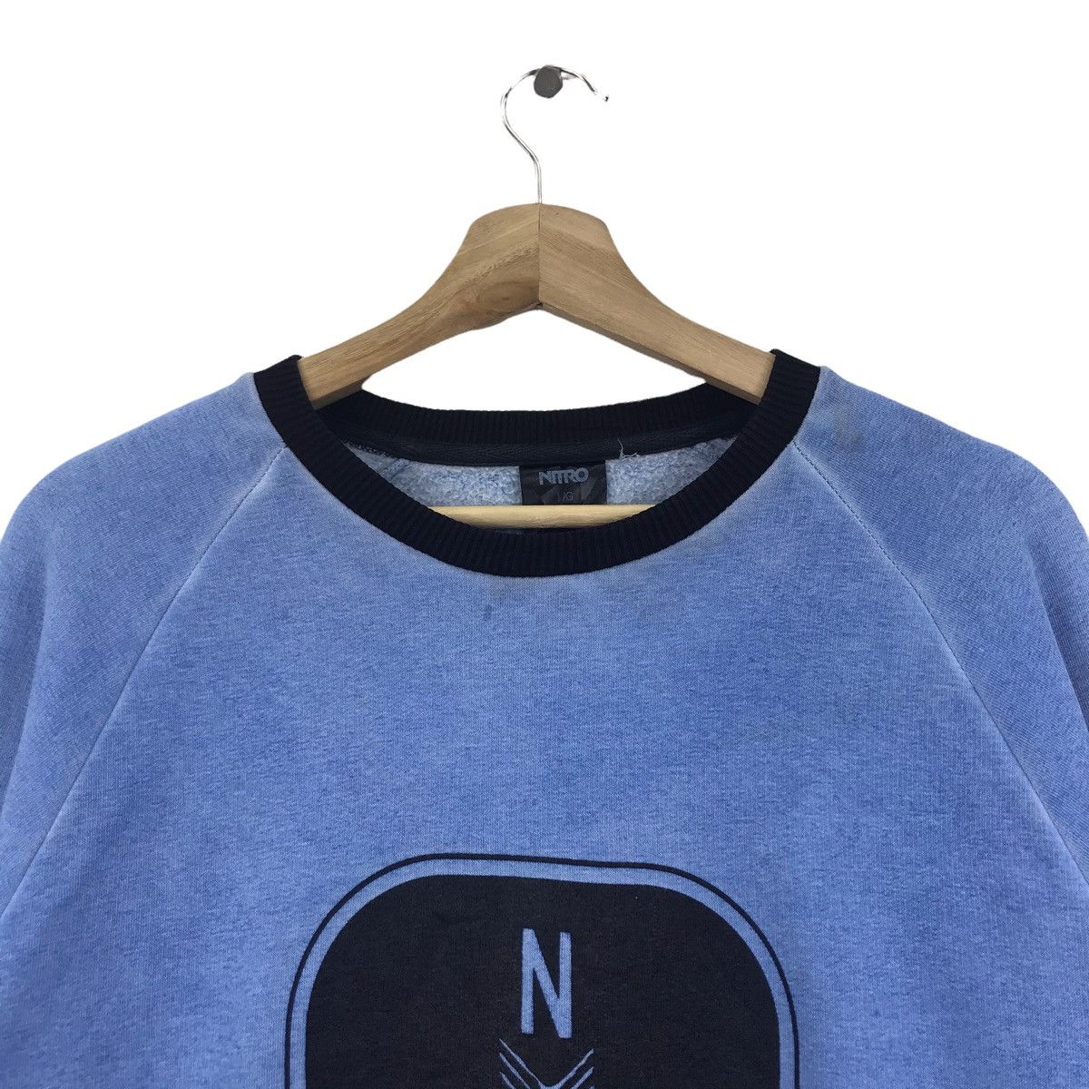 Vintage NITRO SNOWBOARDS Oversize Blue Sweatshirt Size US L / EU 52-54 / 3 - 2 Thumbnail