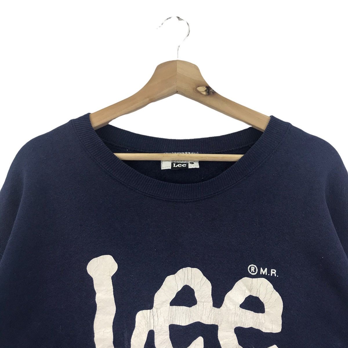 Lee Vintage 90s LEE USA Big Logo Blue Sweatshirt Size US L / EU 52-54 / 3 - 2 Thumbnail