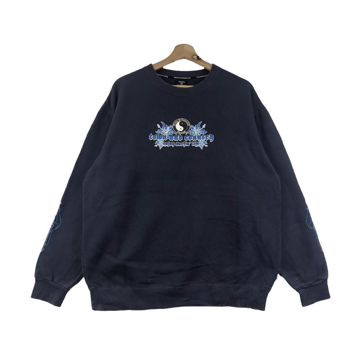 Vintage T&C Surf Design Hawaii SURFWEAR Surfing Navy Sweatshirt Size US L / EU 52-54 / 3 - 3 Thumbnail