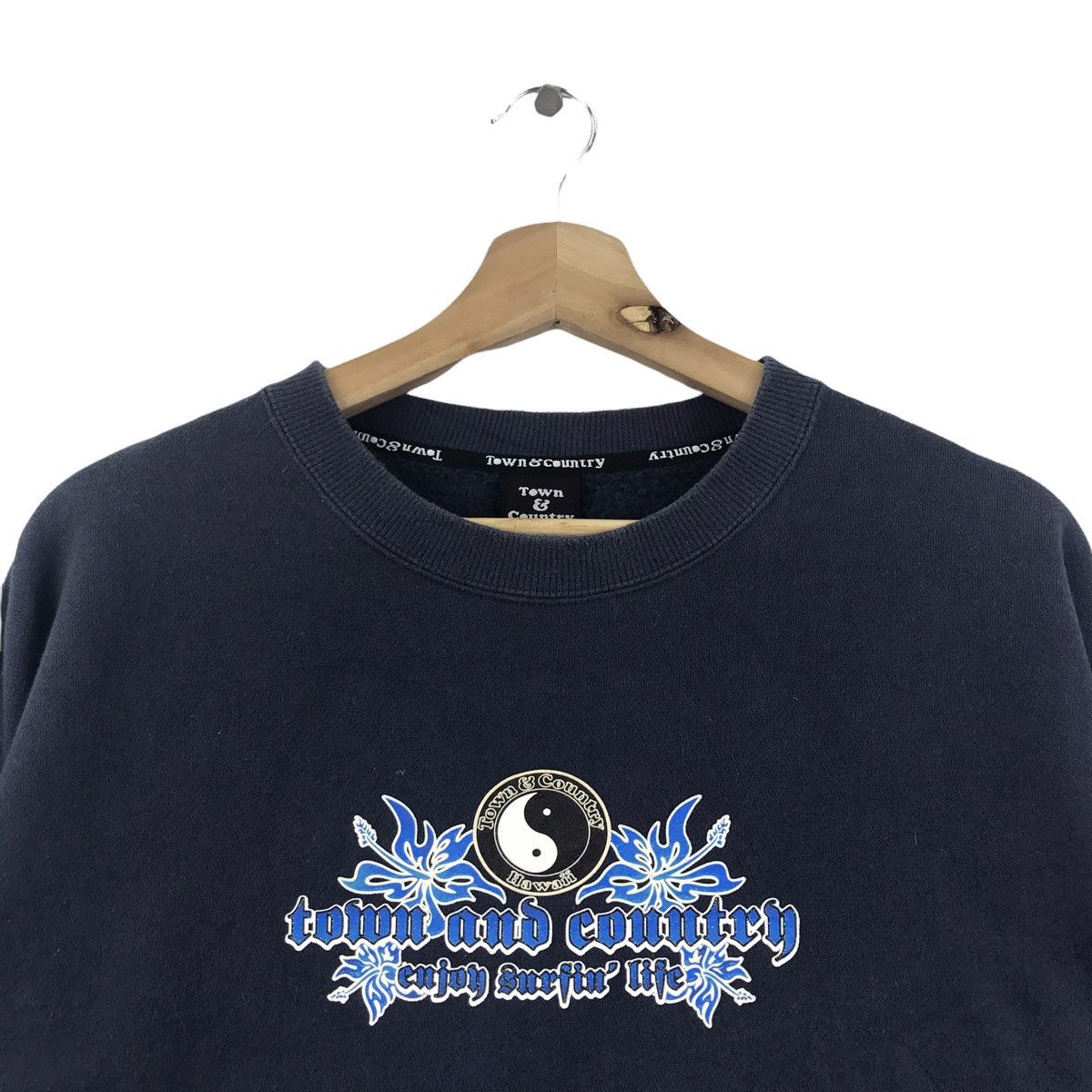 Vintage T&C Surf Design Hawaii SURFWEAR Surfing Navy Sweatshirt Size US L / EU 52-54 / 3 - 4 Thumbnail