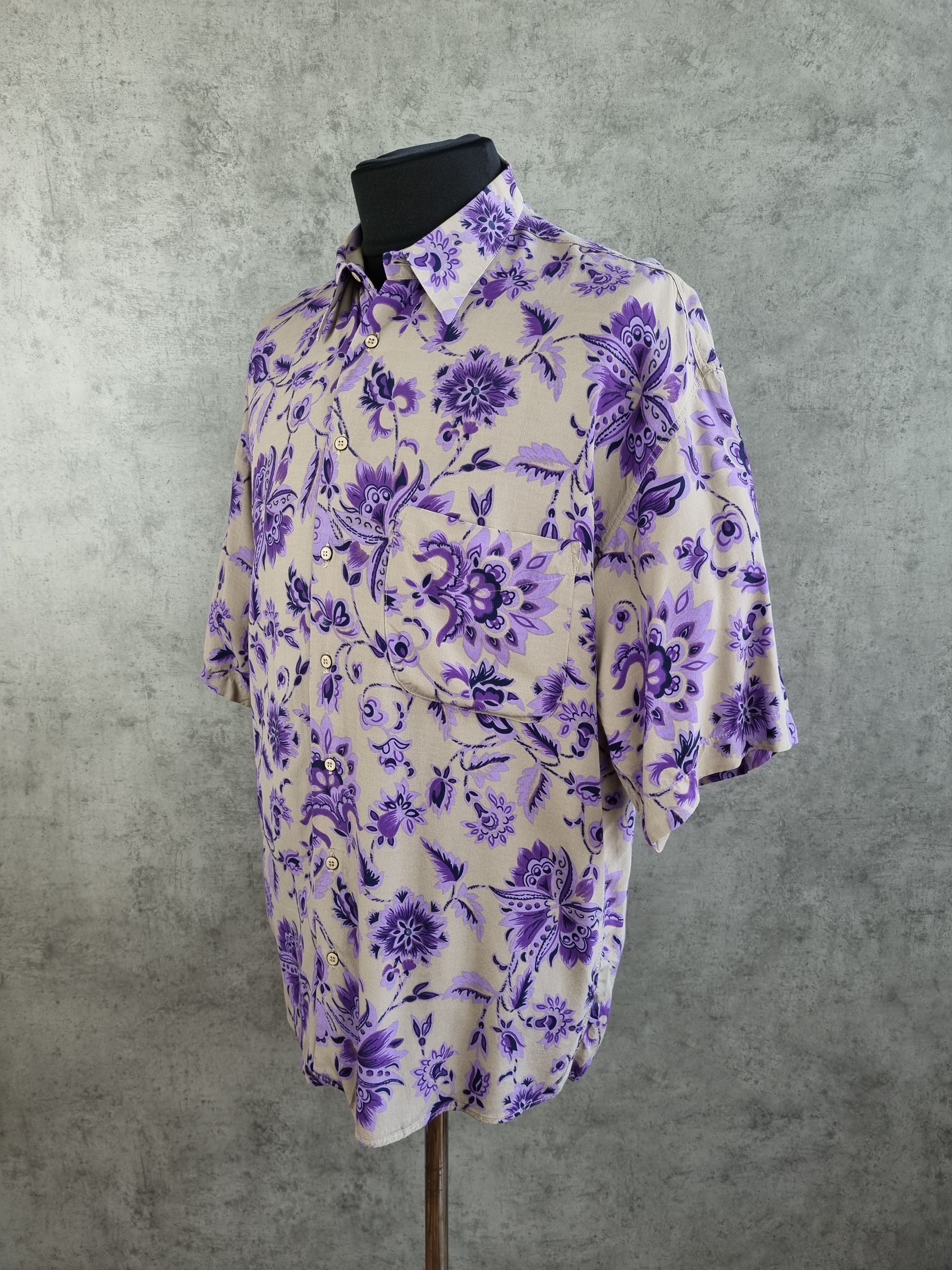 Japanese Brand 80s Vintage Hawaiian Shirt Floral Design by YASHI YAMAMURI Size US XXL / EU 58 / 5 - 6 Thumbnail