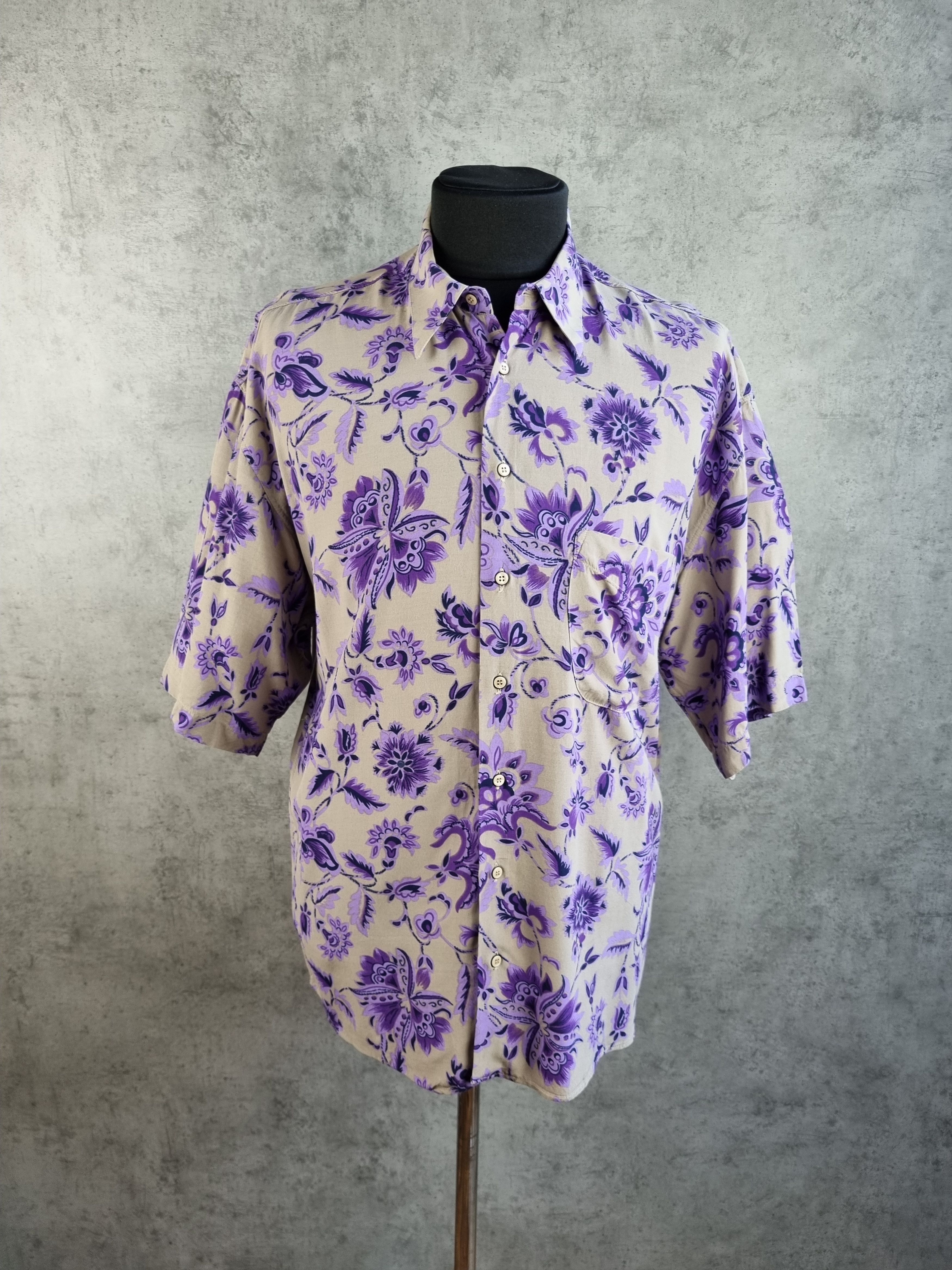 Japanese Brand 80s Vintage Hawaiian Shirt Floral Design by YASHI YAMAMURI Size US XXL / EU 58 / 5 - 1 Thumbnail