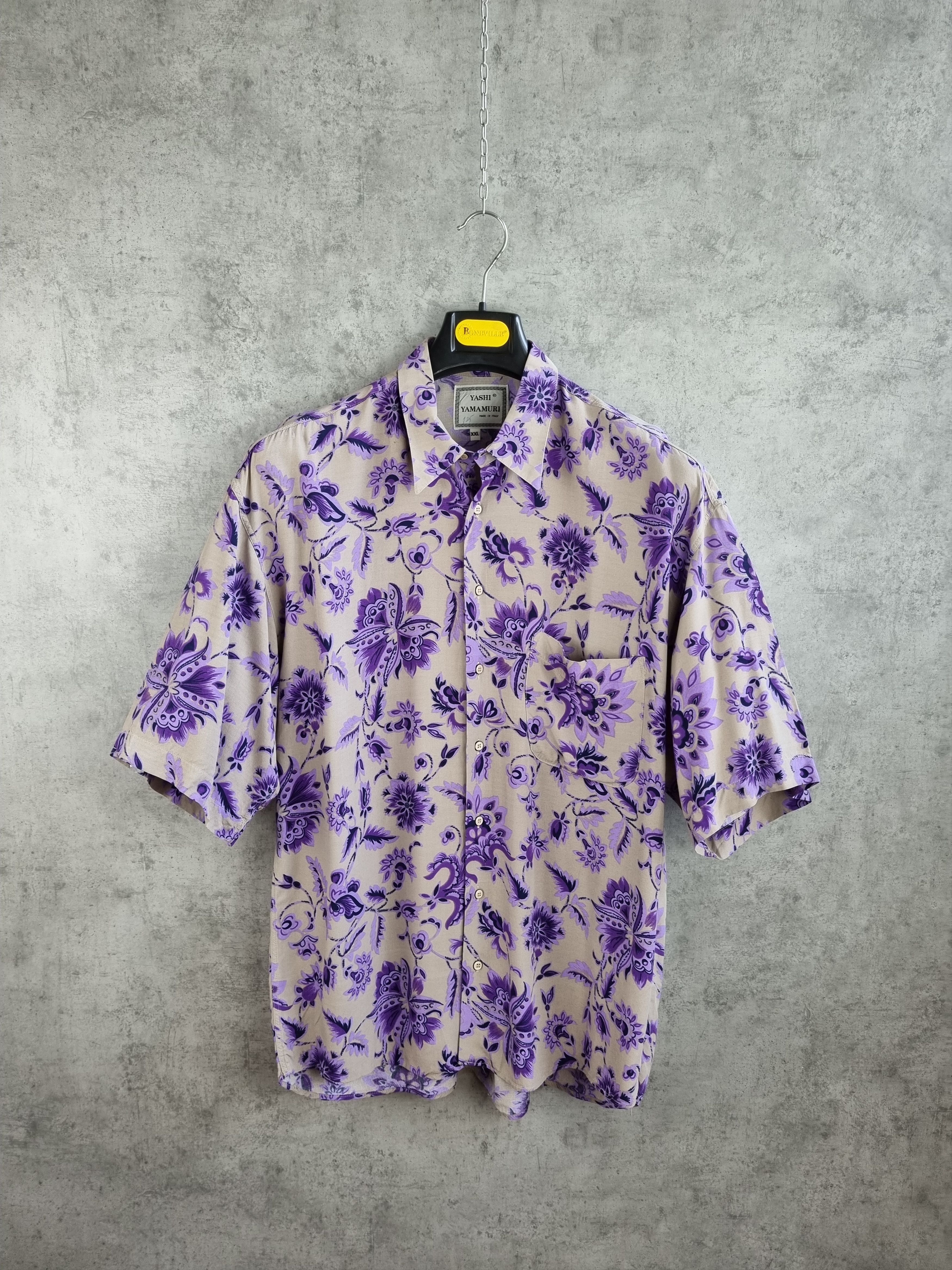 Japanese Brand 80s Vintage Hawaiian Shirt Floral Design by YASHI YAMAMURI Size US XXL / EU 58 / 5 - 10 Thumbnail
