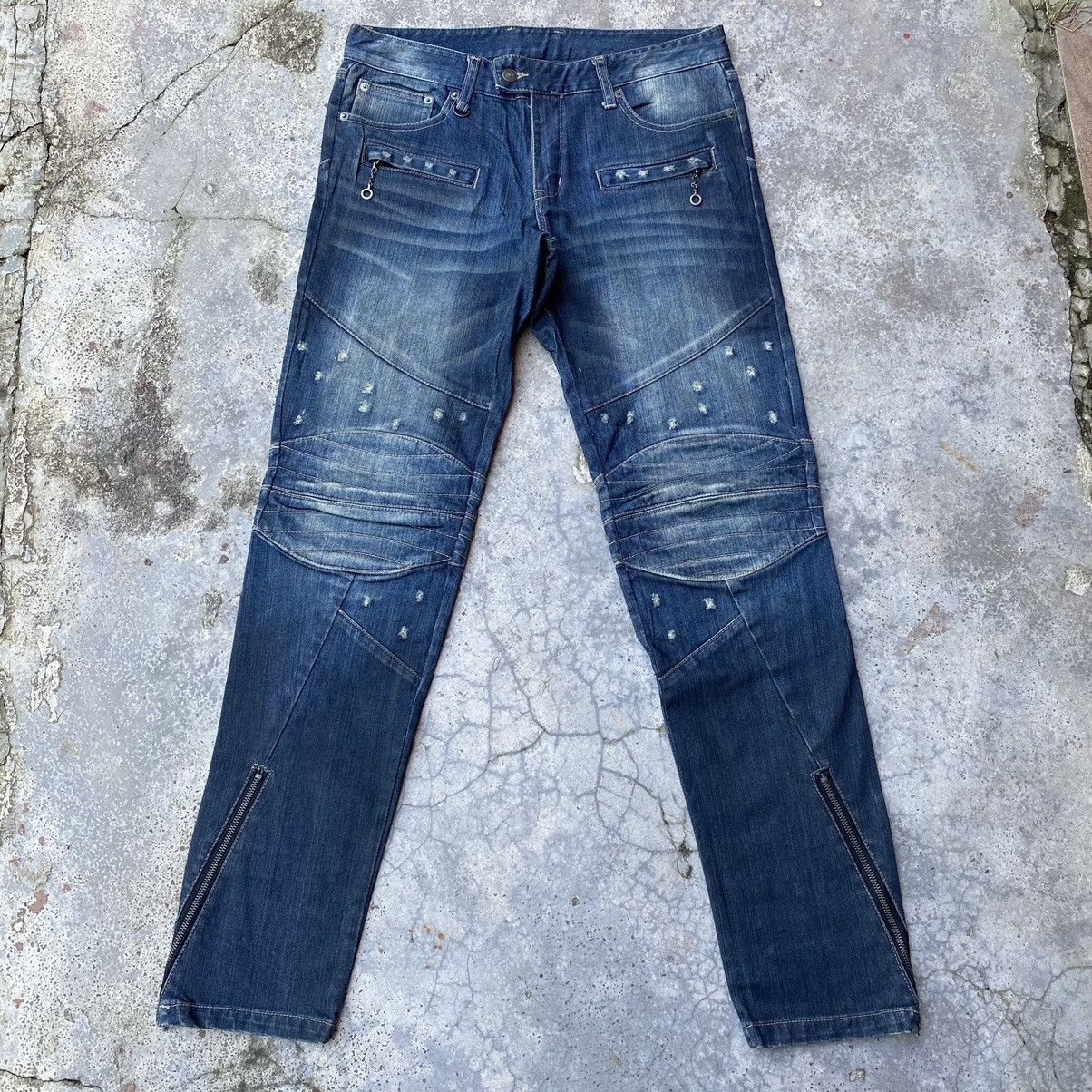 If Six Was Nine Vintage PPFM Bondage Jeans Multiple Pocket/Zipper Denim Size US 32 / EU 48 - 1 Thumbnail