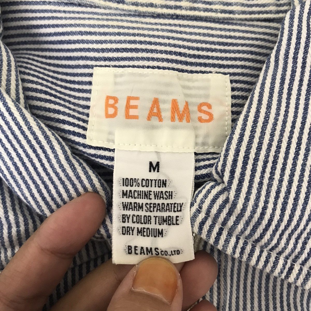 Japanese Brand BEAMS Co. Ltd Japanese Brand Hickory Stripes Shirt Size US M / EU 48-50 / 2 - 3 Thumbnail