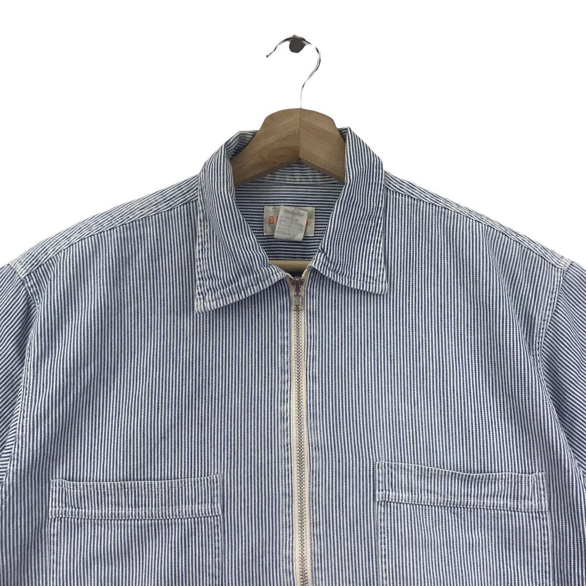 Japanese Brand BEAMS Co. Ltd Japanese Brand Hickory Stripes Shirt Size US M / EU 48-50 / 2 - 2 Thumbnail