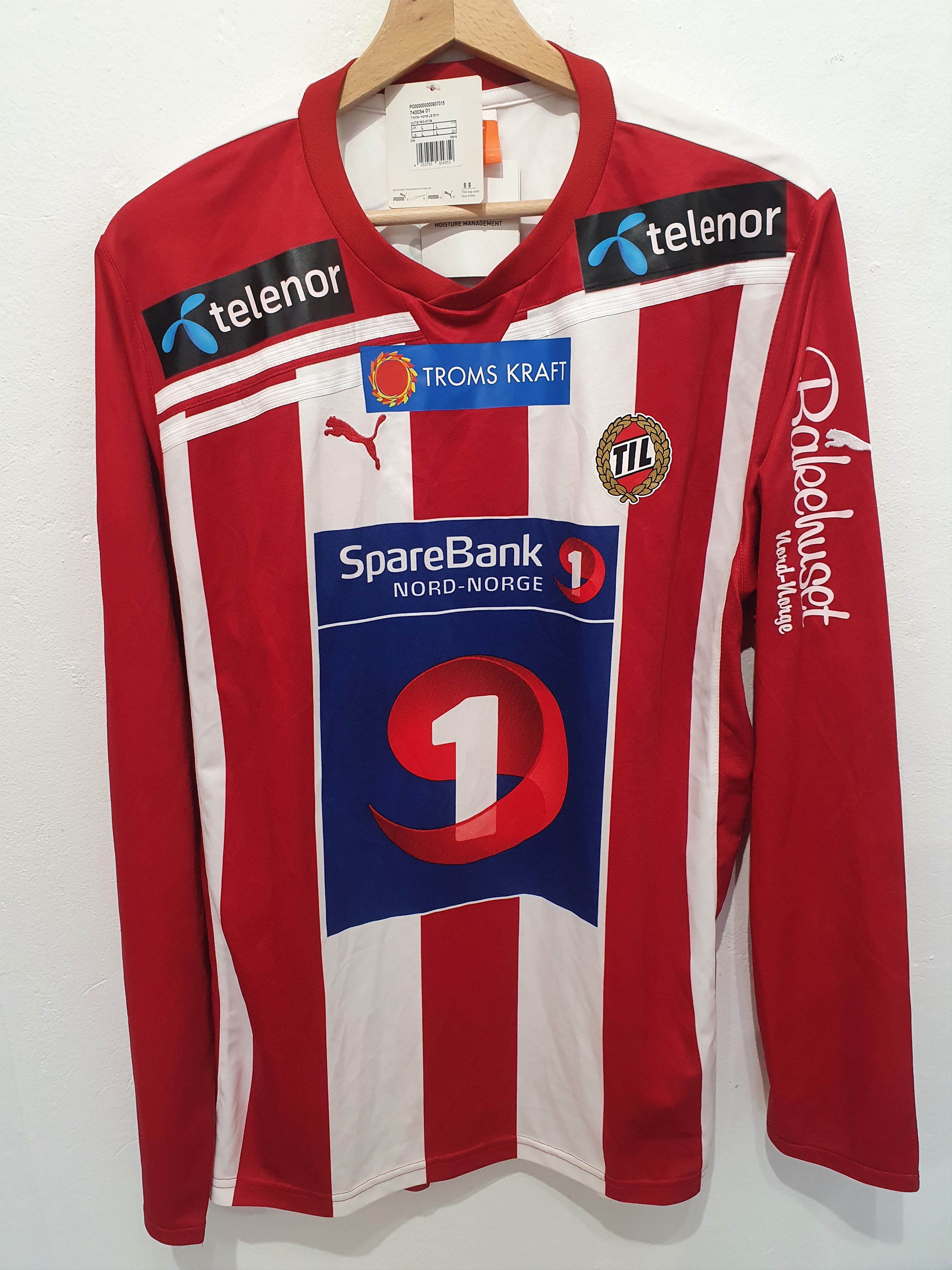 image of Tromso Il Til Size L New Longsleeve Jersey Trikot in Red, Men's