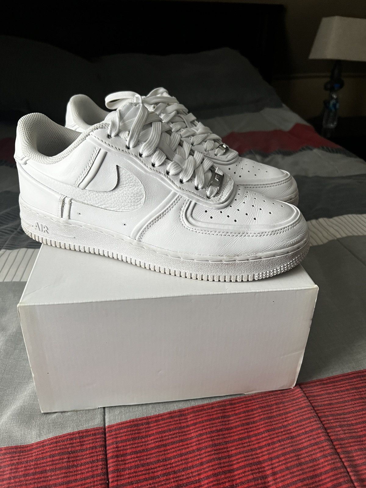 Nike John Elliott X Air Force 1 Low Triple White Grailed