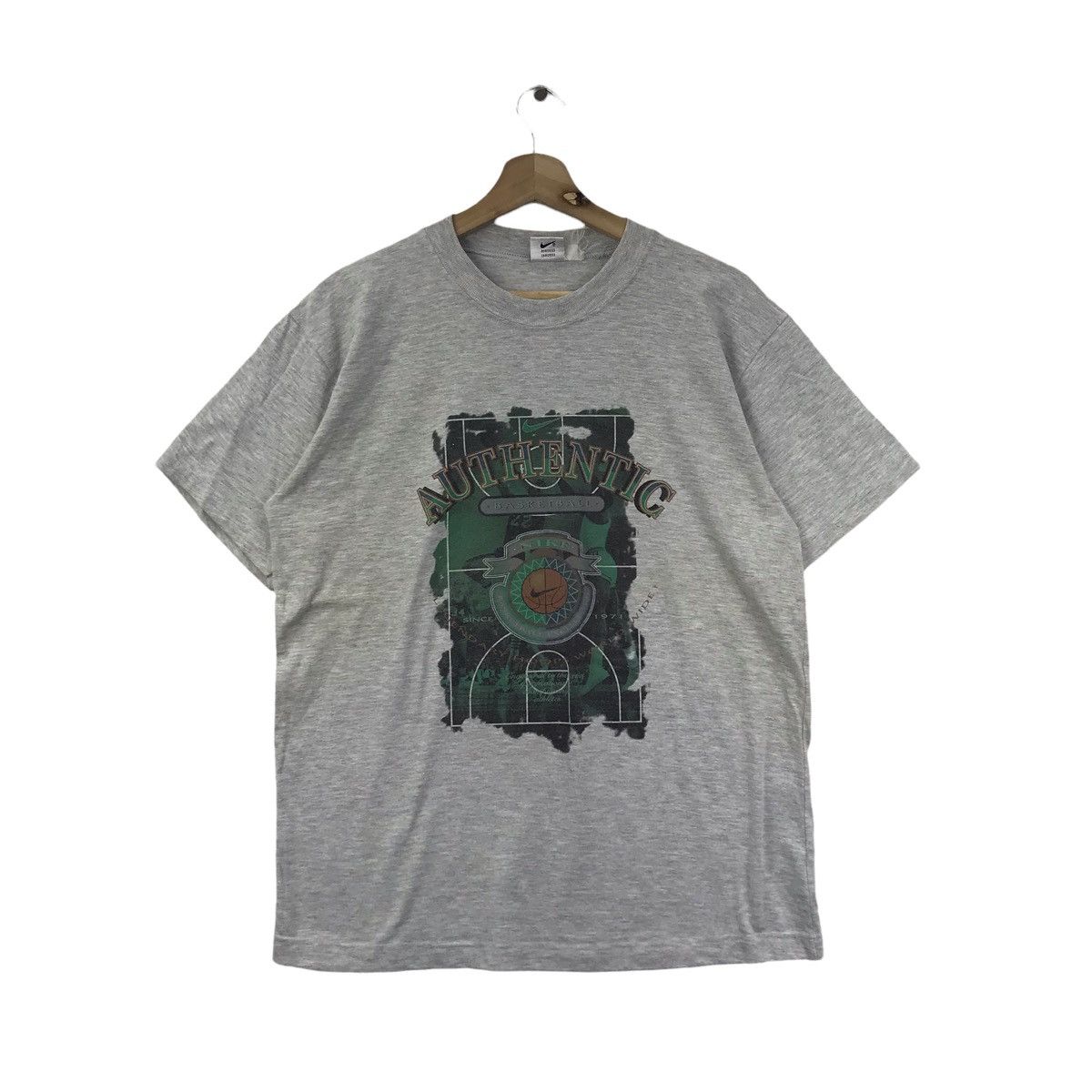 Nike Vintage 90s NIKE AUTHENTIC BASKETBALL Grey T shirt Size US M / EU 48-50 / 2 - 1 Thumbnail