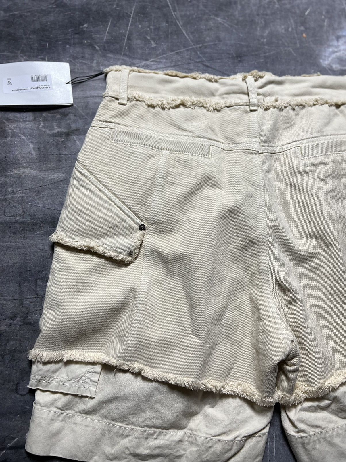 1017 ALYX 9SM 1017 ALYX 9SM Skater Cargo Fringed Denim Shorts Size US 32 / EU 48 - 6 Thumbnail