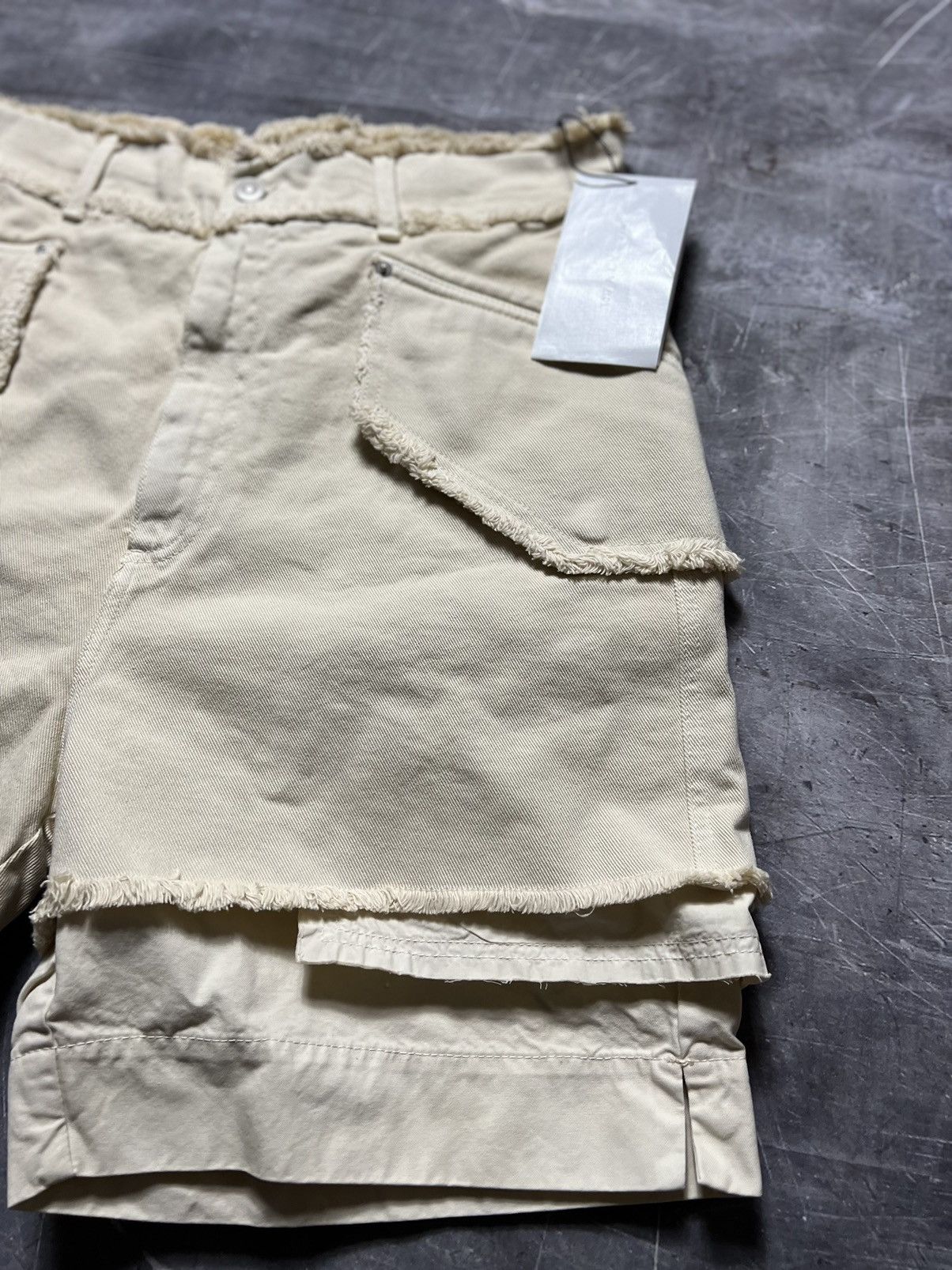 1017 ALYX 9SM 1017 ALYX 9SM Skater Cargo Fringed Denim Shorts Size US 32 / EU 48 - 3 Thumbnail