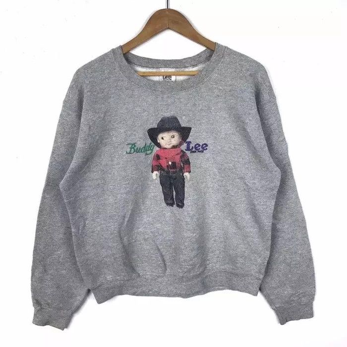 Lee Vintage 90s BUDDY LEE JEANS Usa Grey Pullover Sweatshirt Size US M / EU 48-50 / 2 - 1 Thumbnail
